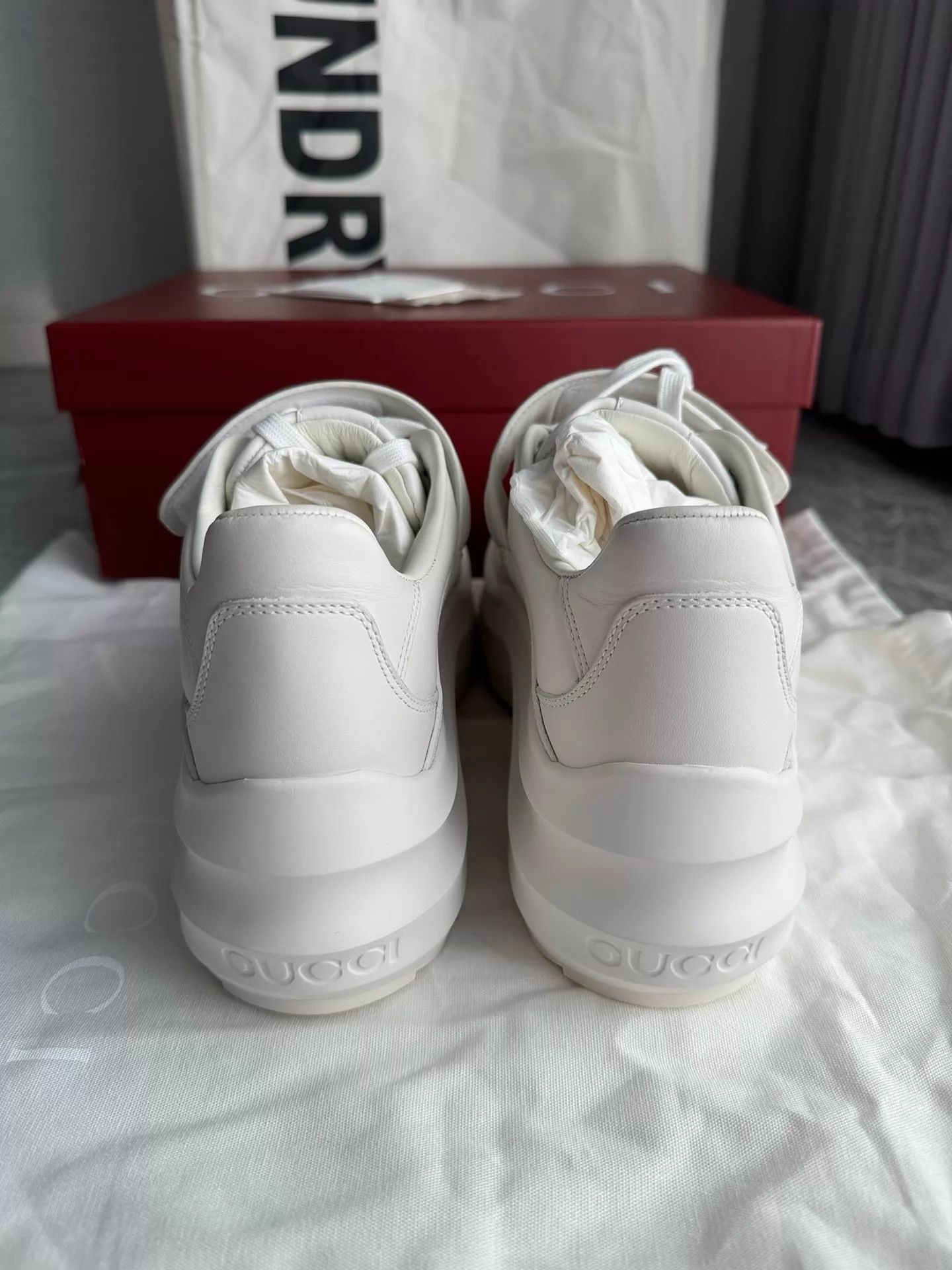 Gucci Gucci Platform Velcro Dad Sneaker White 37.5 Size US 7 / IT 37 - 3 Thumbnail