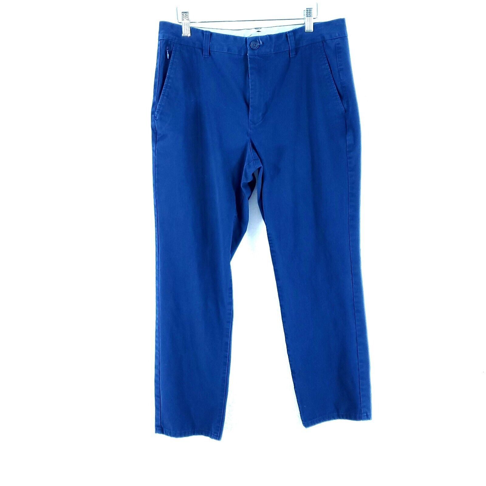 Bonobos Bonobos Slim Blue Chino Pants Flat Front Mid Rise Coin Pocke Size US 33 - 1 Thumbnail
