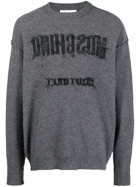 Moschino o1y0225 Logo Sweater in Lead Size US L / EU 52-54 / 3 - 1 Thumbnail