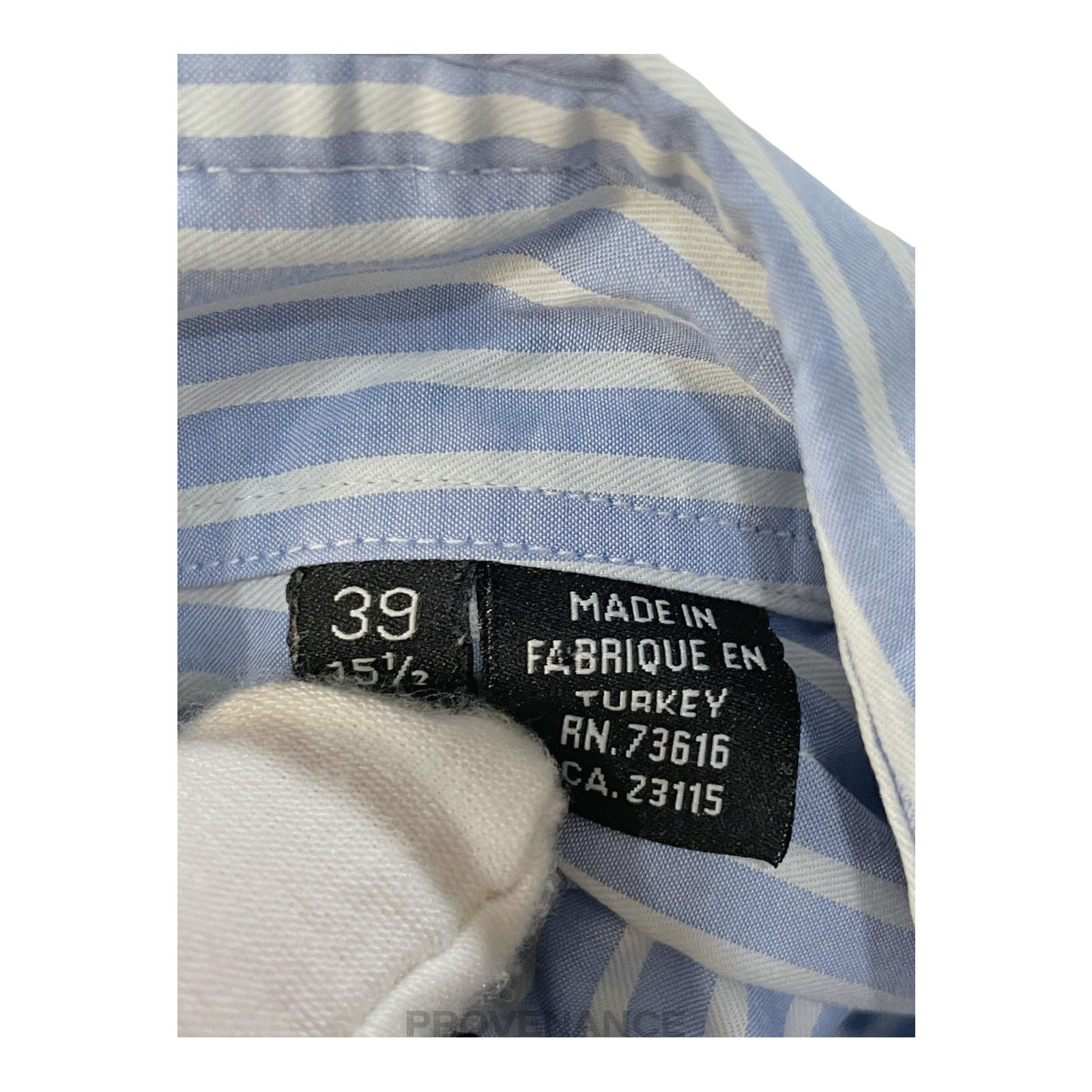 Hugo Boss 🔴 Boss Button Down Shirt - White Blue Striped Size US M / EU 48-50 / 2 - 7 Thumbnail