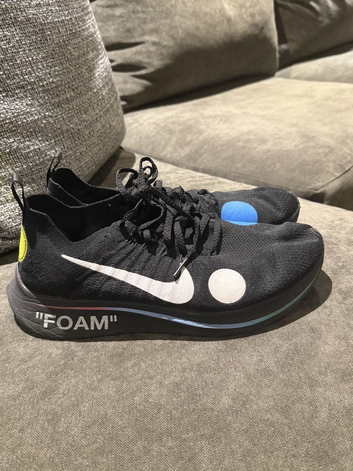 Nike × Off-White NIKE OFF-WHITE ZOOM FLY SNEAKERS Size US 10.5 / EU 43-44 - 1 Thumbnail