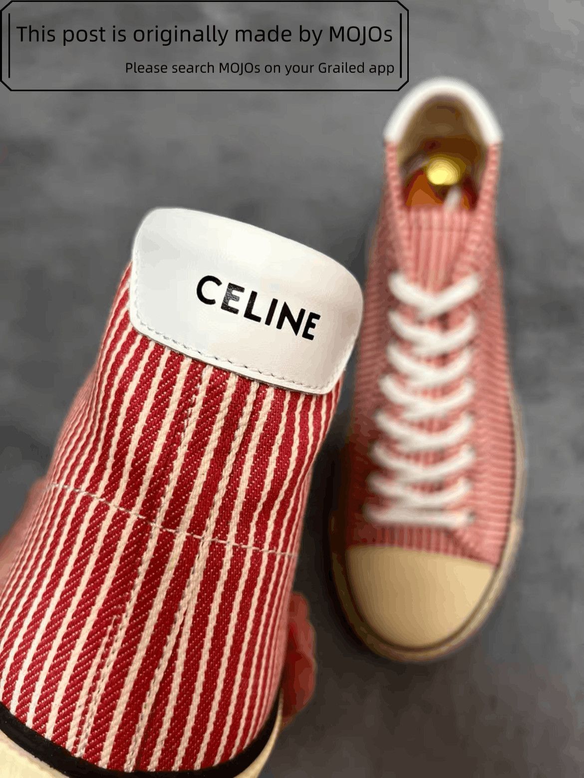 Celine Sz 41 Celine 20SS Red Stripe Hi-top Sneaker Size US 8 / EU 41 - 4 Thumbnail