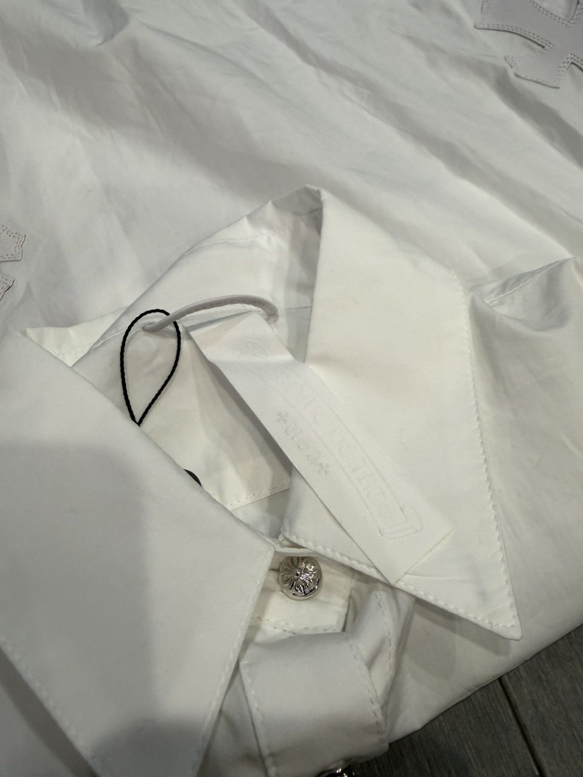 Chrome Hearts CHROME HEARTS 'WHITE PATCH' BUTTON DRESS SHIRT Size US M / EU 48-50 / 2 - 6 Thumbnail