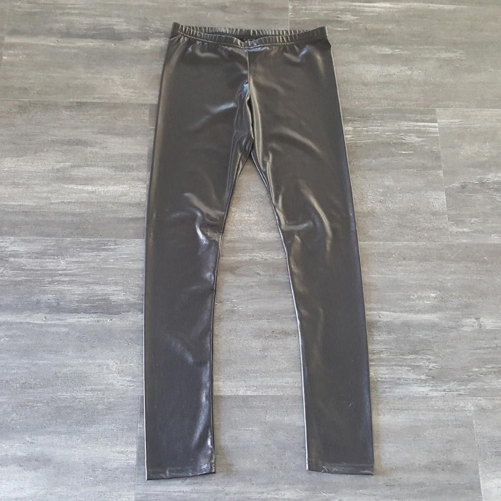 Designer Black Faux Leather Basic Legging Size 30" / US 8 / IT 44 - 1 Thumbnail