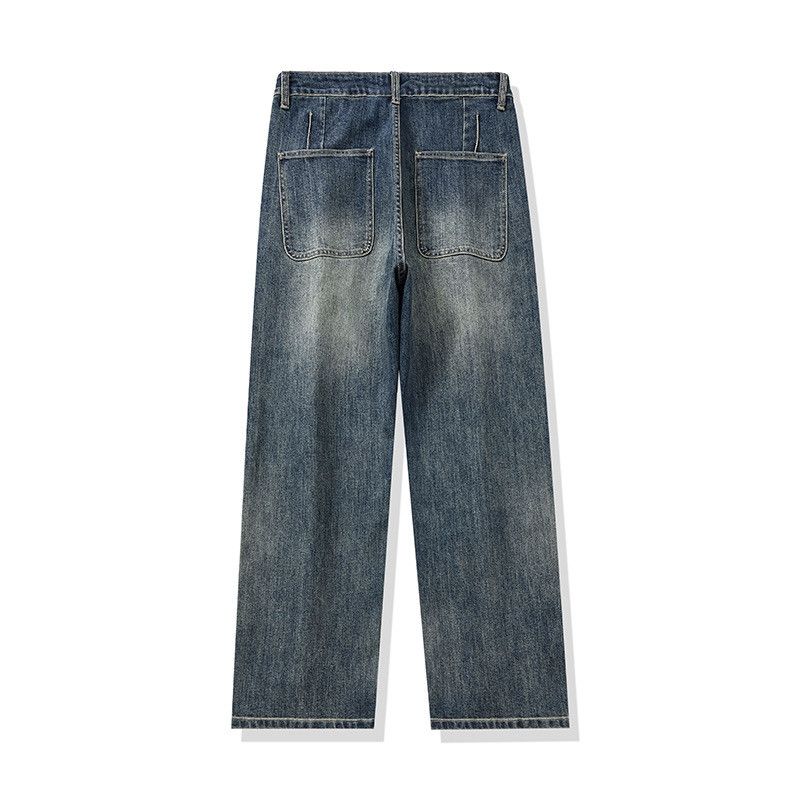 Japanese Brand American-Style Paneled Loose-Fit Straight-Leg Jeans Size US 32 / EU 48 - 2 Thumbnail