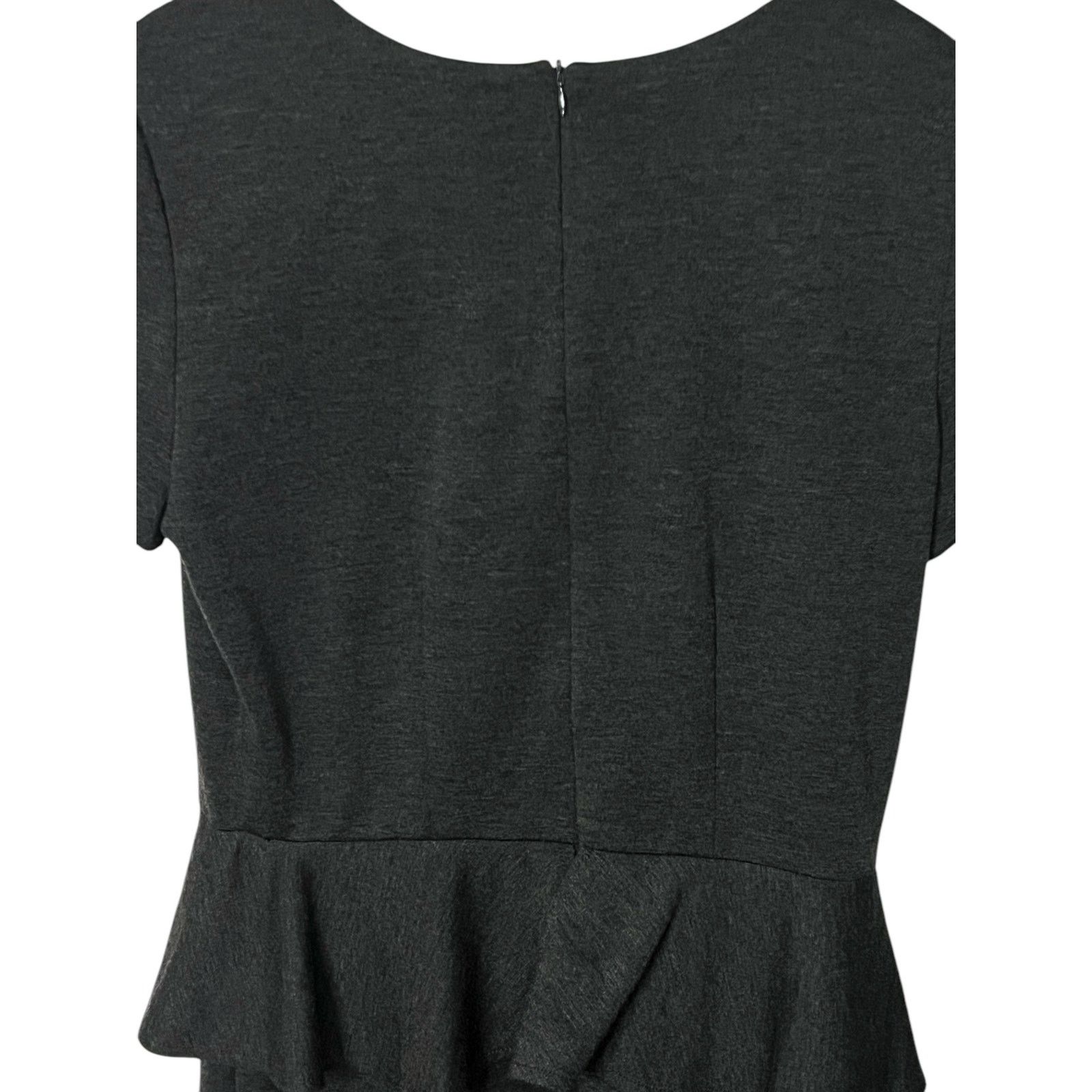 Other Danny & Nicole Charcoal Gray Peplum Dress - Size 12 Size XL / US 12-14 / IT 48-50 - 6 Thumbnail