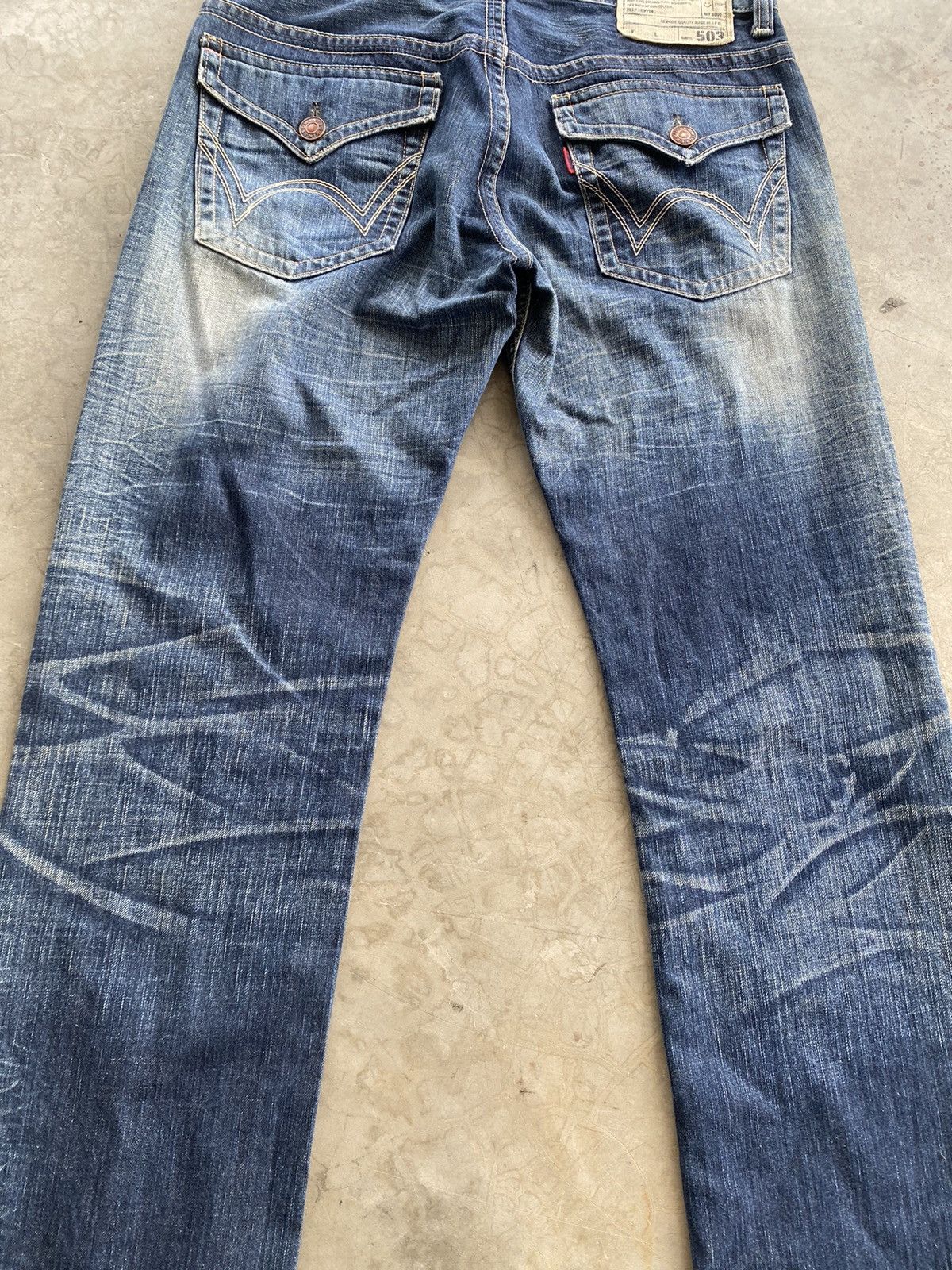 Edwin × Japanese Brand Baggy Jeans Vintage Edwin 503 Distressed Size US 34 / EU 50 - 4 Thumbnail