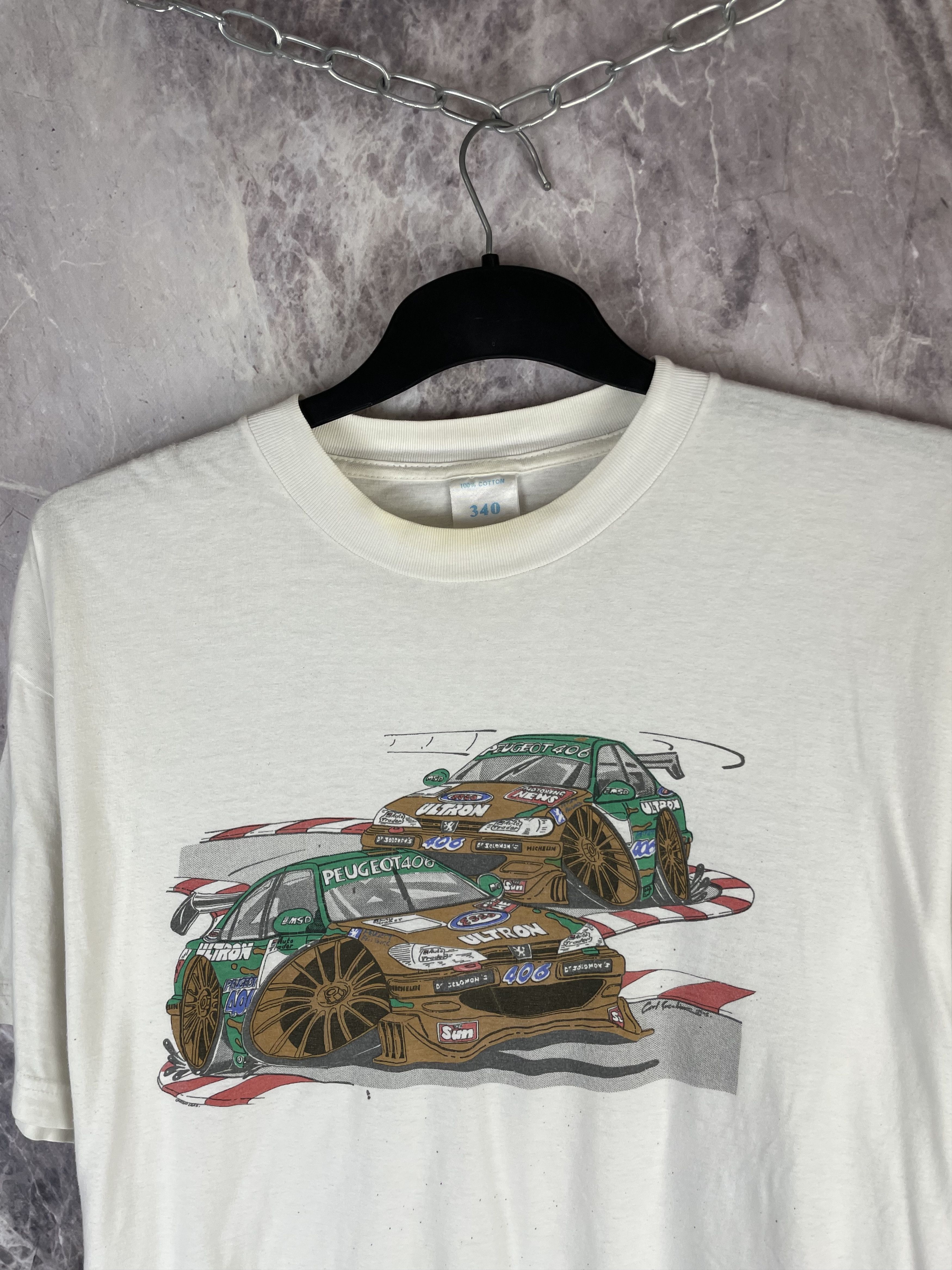 Vintage Vintage Peugeot Rally Racing T-Shirt 90s Size US XL / EU 56 / 4 - 3 Thumbnail