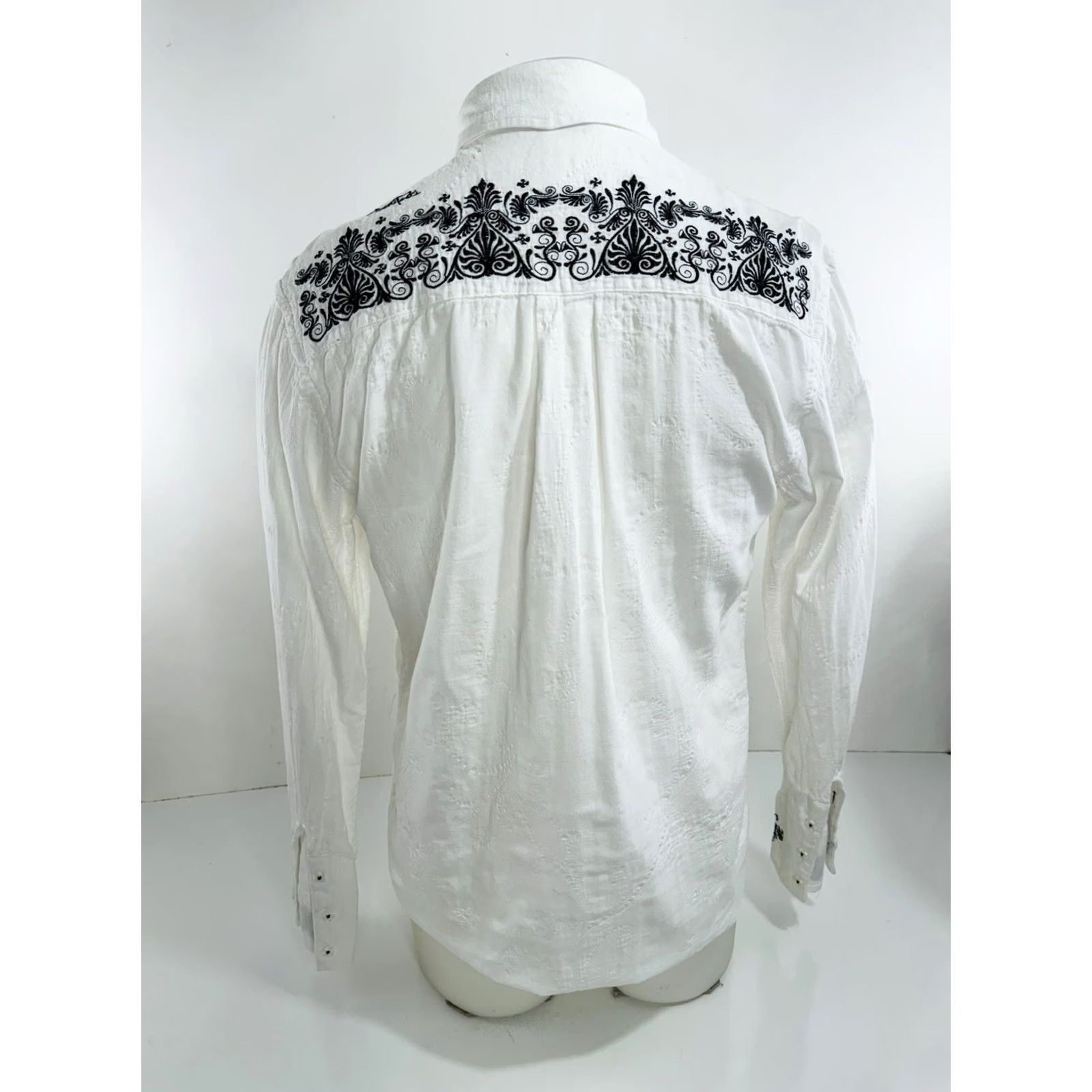 Vintage JIMI HENDRIX Experience - Embroidered Mens M Shirt Shirt Mens M White Embroidered 60s 70s Concert Size US M / EU 48-50 / 2 - 4 Thumbnail