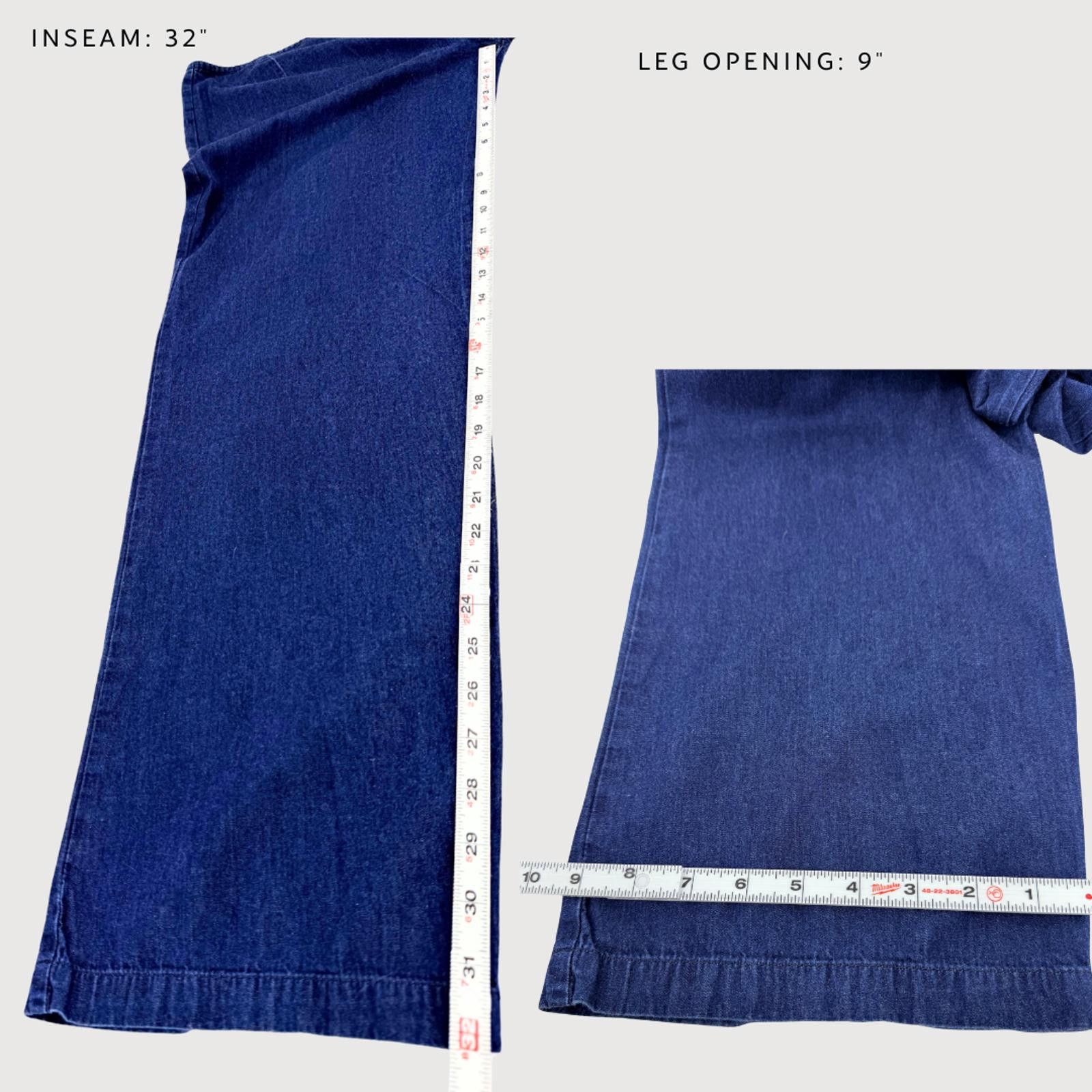 Other Motel Rocks Wide Leg Chambray Pants Low Rise Blue S Size 28" / US 6 / IT 42 - 9 Thumbnail