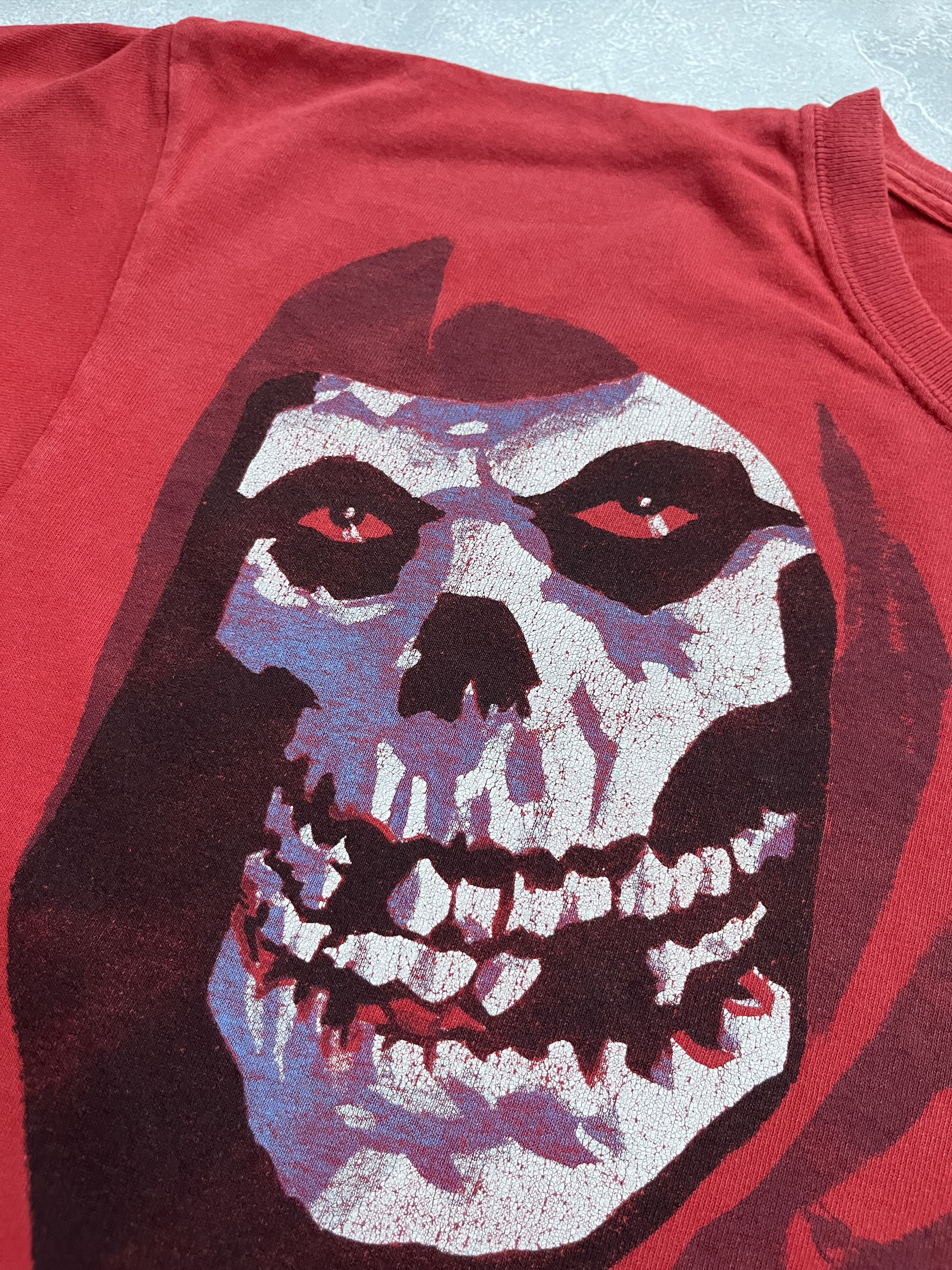 Band Tees Vintage 2008 Misfits Skull Graphic Logo T Shirt Punk Red Size US XL / EU 56 / 4 - 4 Thumbnail