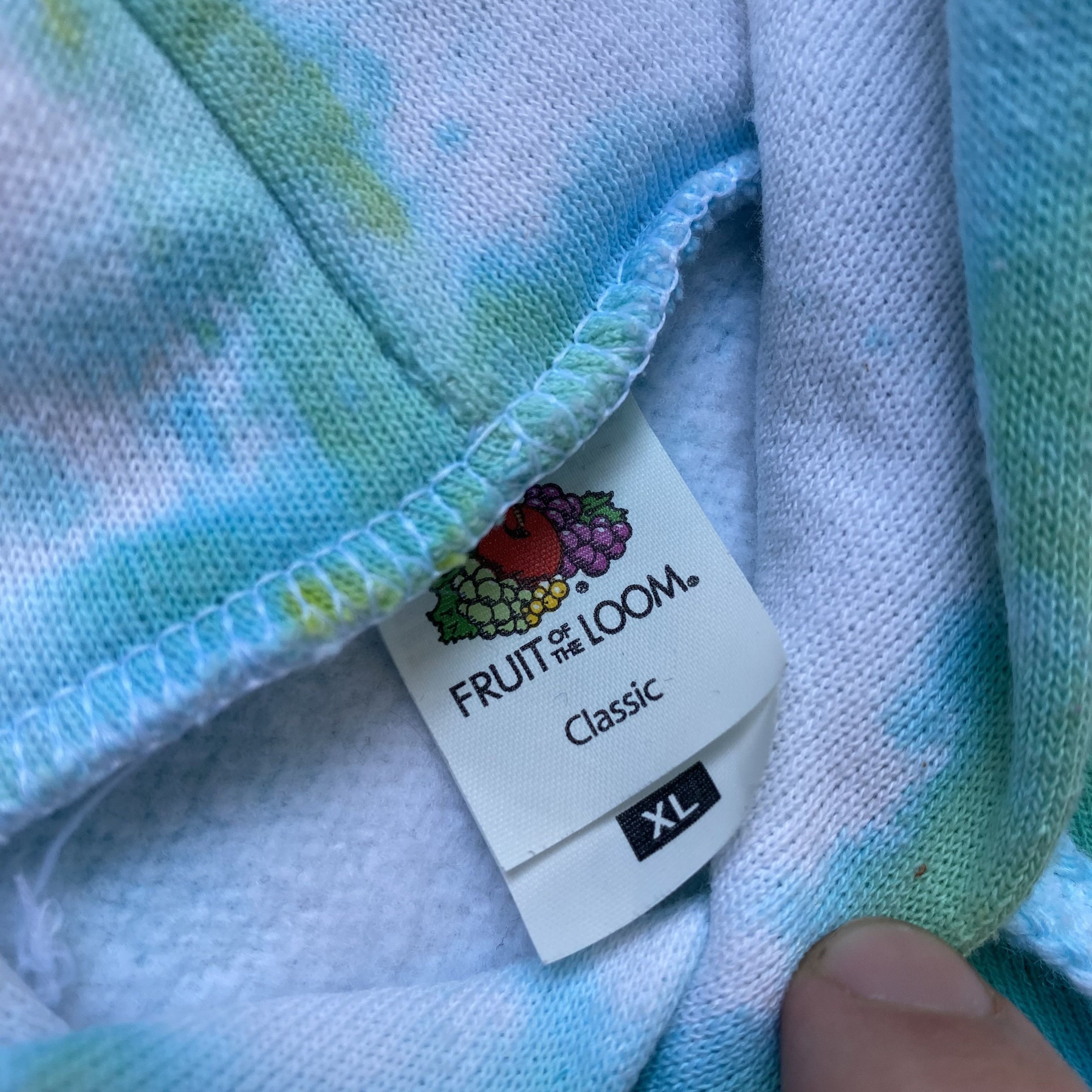 Fruit Of The Loom Vintage Custom Tie Dye Blank Hoodie Sweatshirt Y2K Gilgan Size US XL / EU 56 / 4 - 8 Thumbnail