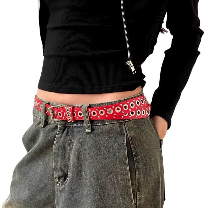 Japanese Brand × Vintage Outdoor y2k skull pu leather punk studded belt Size ONE SIZE - 1 Thumbnail