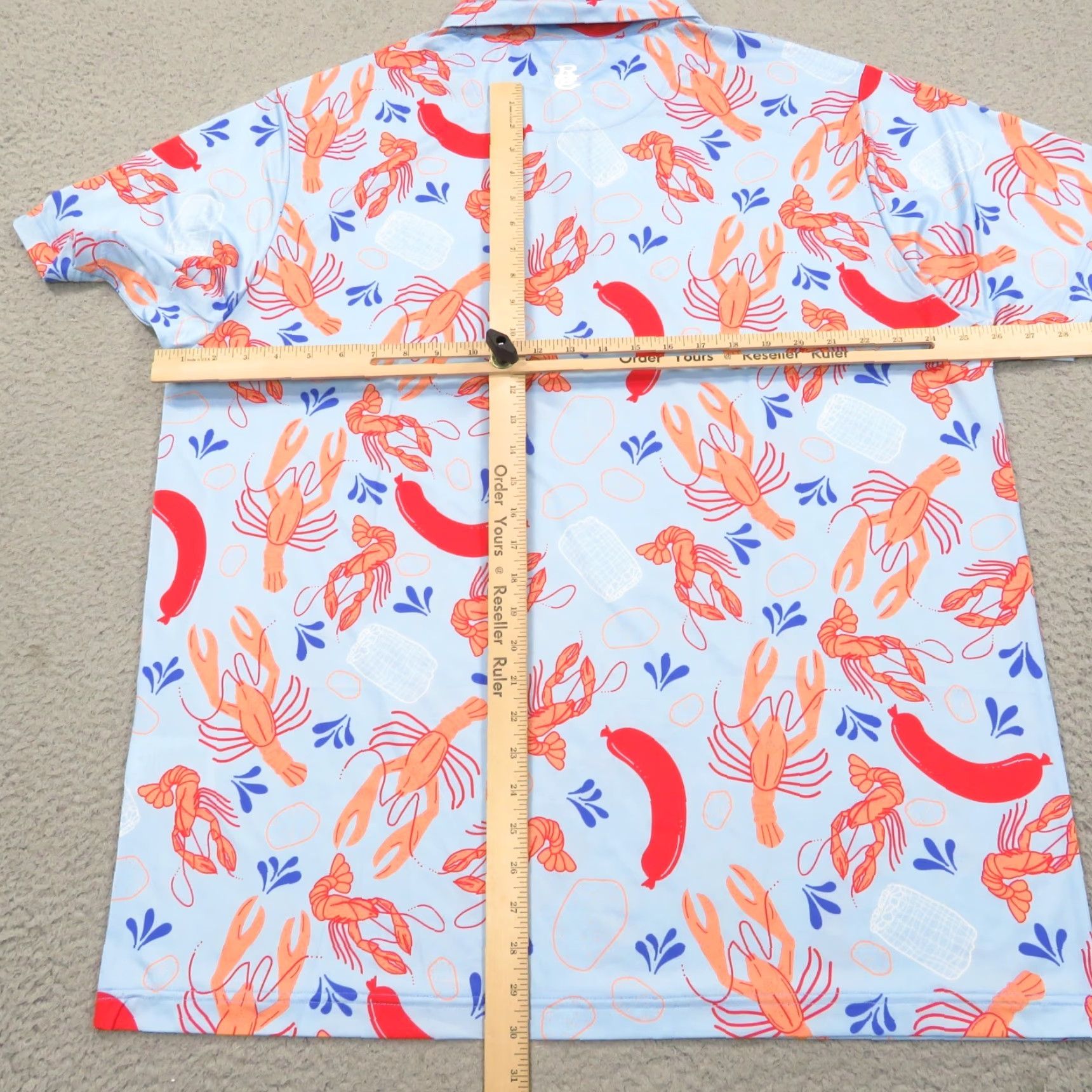 Vintage Raised By Coyotes Polo XXL Blue Southern Low Country All Over Performance Golf Size US XXL / EU 58 / 5 - 7 Thumbnail