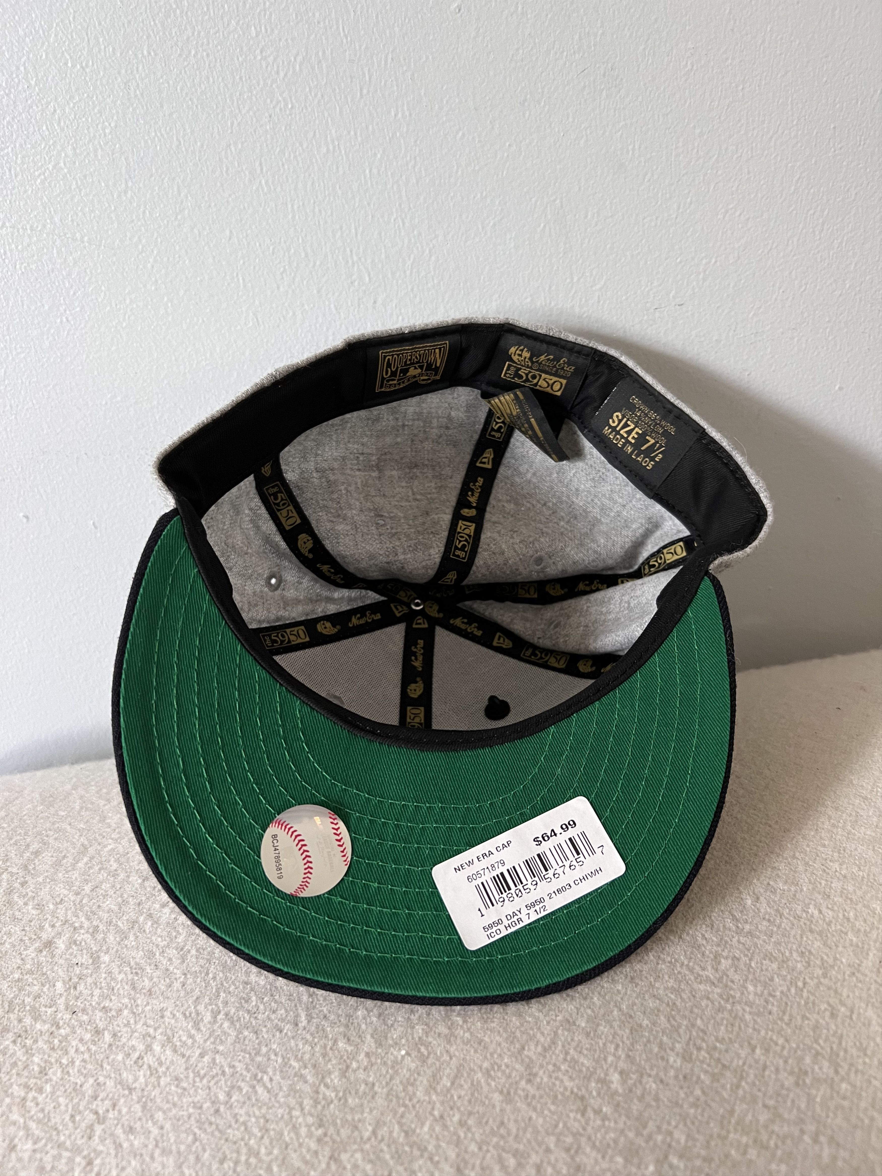 MLB 7 1/2 New Era Chicago White Sox 5950 Wool Fitted Hat in Grey Size ONE SIZE - 5 Thumbnail