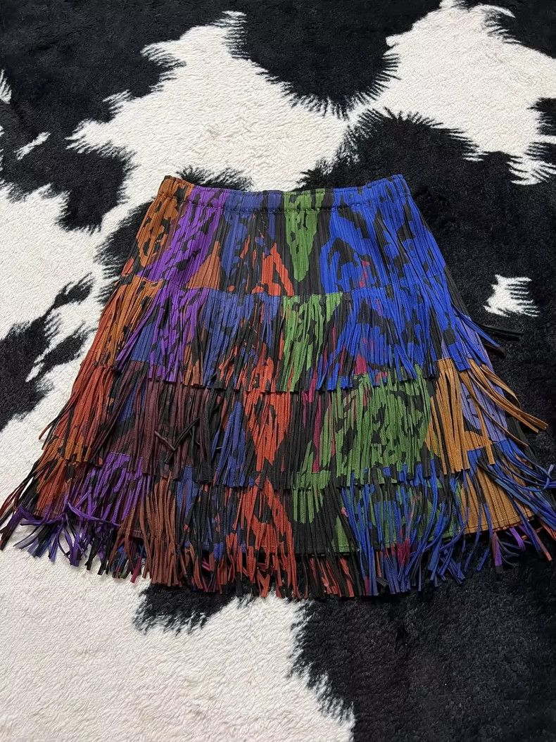 Issey Miyake Issey Miyake size:3 Colorful tassel short skirt Size 42" / US 20 - 2 Thumbnail