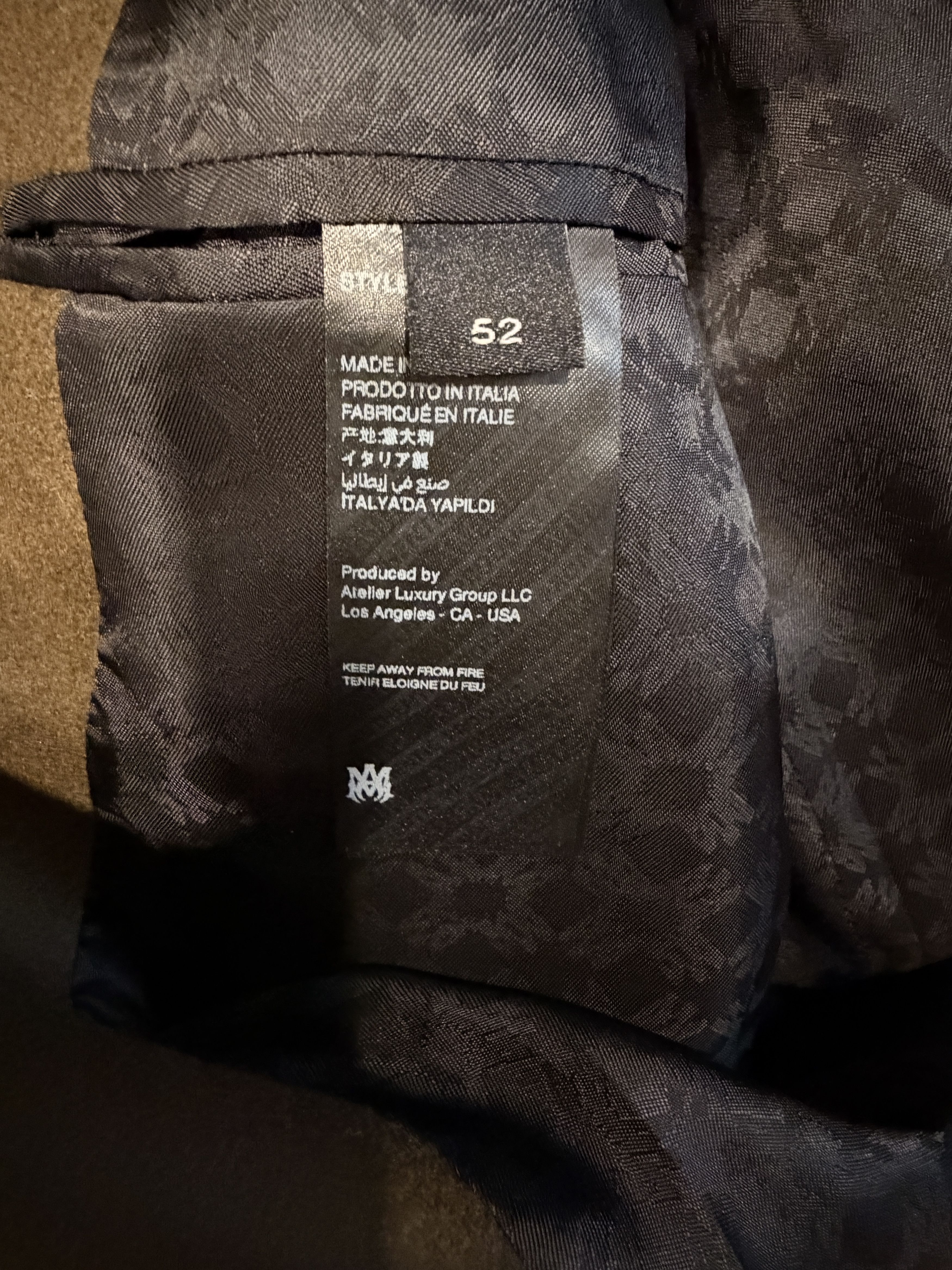 Amiri AMIRI Double-Breasted Brown Wool Coat — Size 52 — Sold Out Size US L / EU 52-54 / 3 - 14 Thumbnail