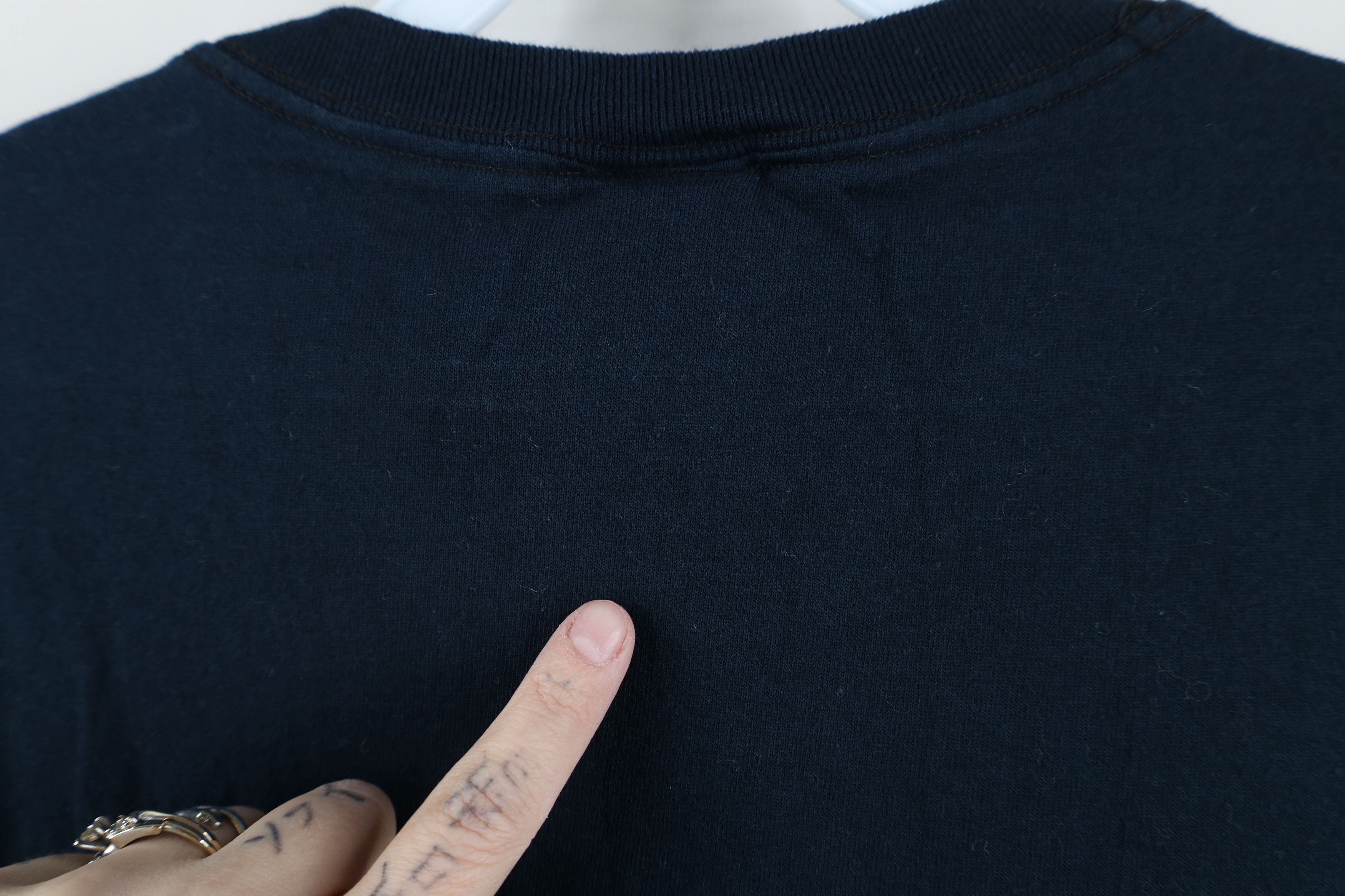 Vintage Vintage 90s Y2K Streetwear Blank Heavy Cotton T-Shirt Black Size US L / EU 52-54 / 3 - 10 Thumbnail