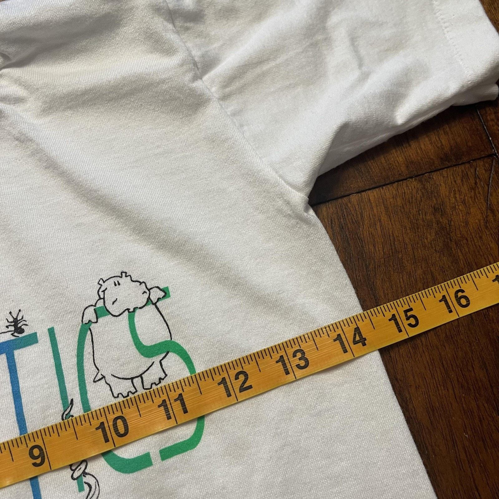 Jerzees Vtg Gymnastics Shirt Youth Medium 10-12 White Cartoon Animal Size US XXS / EU 40 - 6 Thumbnail