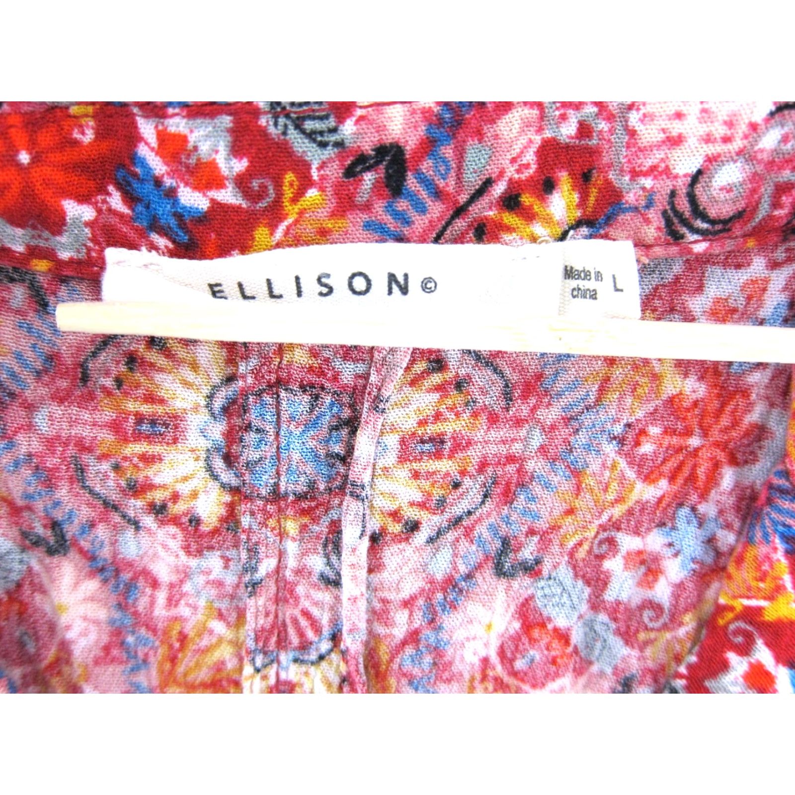 Pinko ELLISON Floral Button Down Midi Dress Large Pink Rayon Floral Button Down Pocket Midi Dress L Ellison Womens Size L / US 10 / IT 46 - 3 Thumbnail