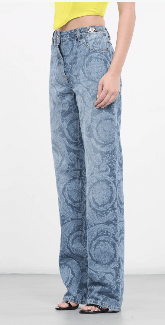 Versace Versace Baroque Print Jeans Gold Medusa Hardware Size 25" / US 0 / IT 36 - 5 Thumbnail
