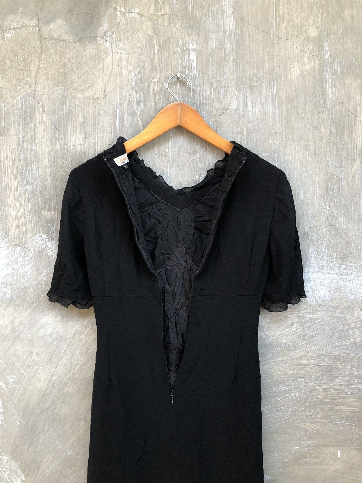 Chloe Chloe Formal Black Midi Dress Size XS / US 0-2 / IT 36-38 - 12 Thumbnail