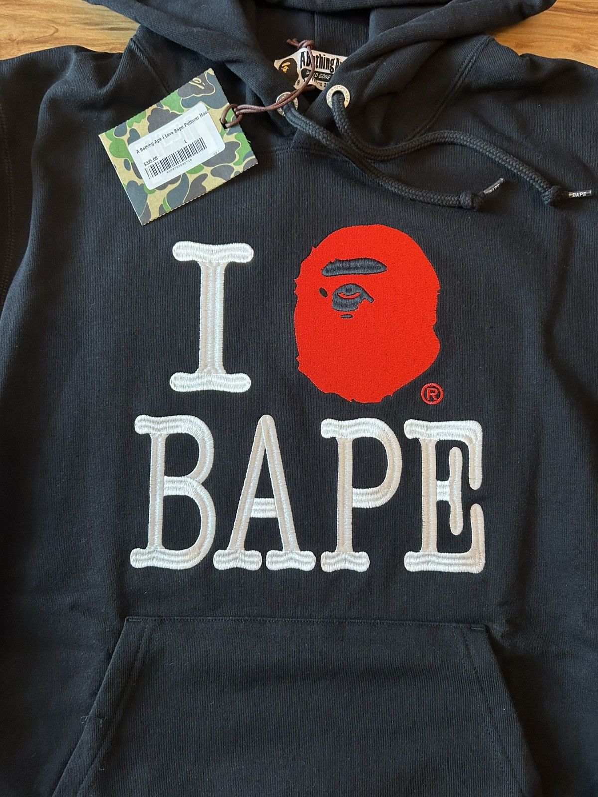 Bape NEW Bape I Love Bape Logo Pullover Hoodie Size US L / EU 52-54 / 3 - 6 Thumbnail