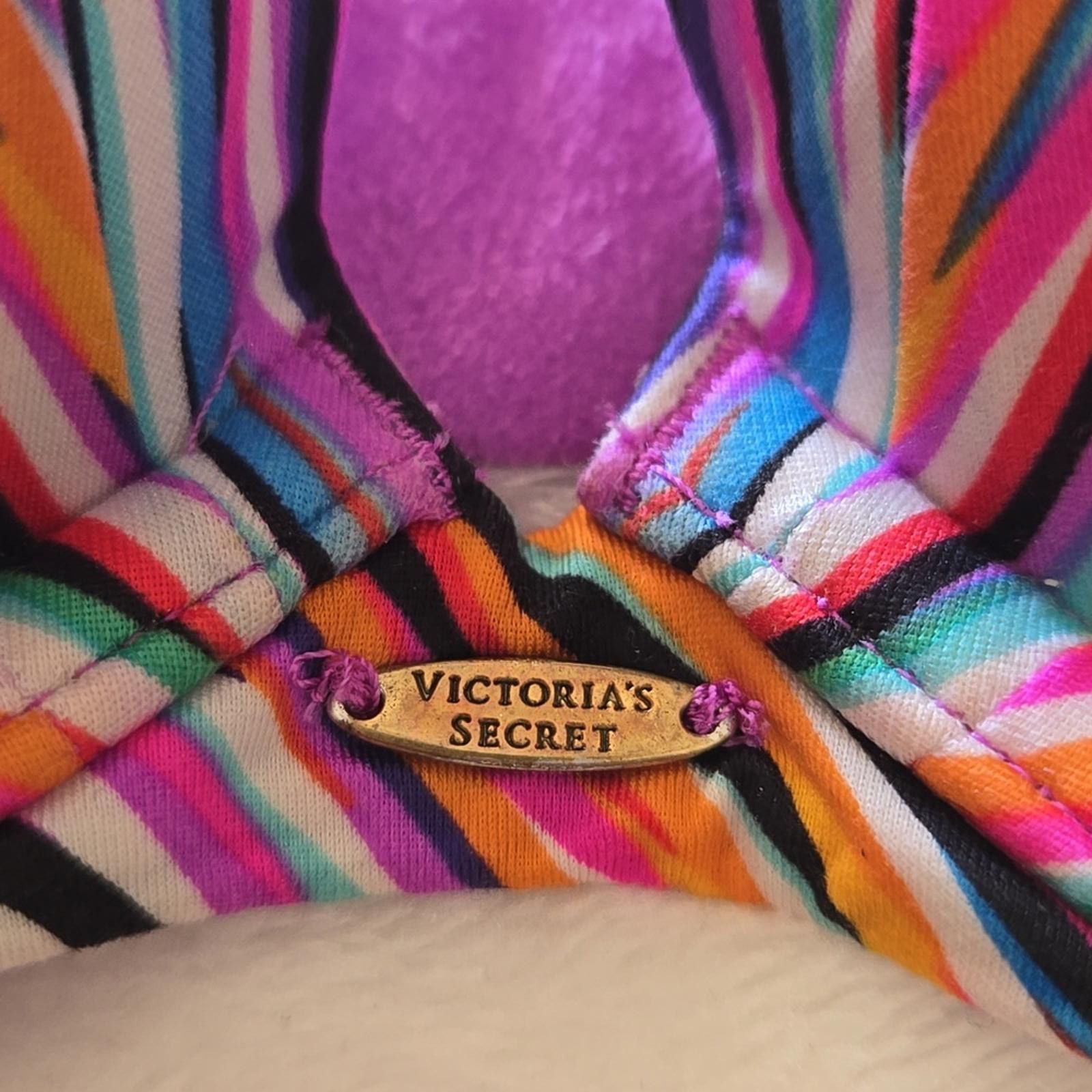 Other Victoria’s Secret Multicolor Striped Plunge Bra Size 34B Size ONE SIZE - 2 Thumbnail