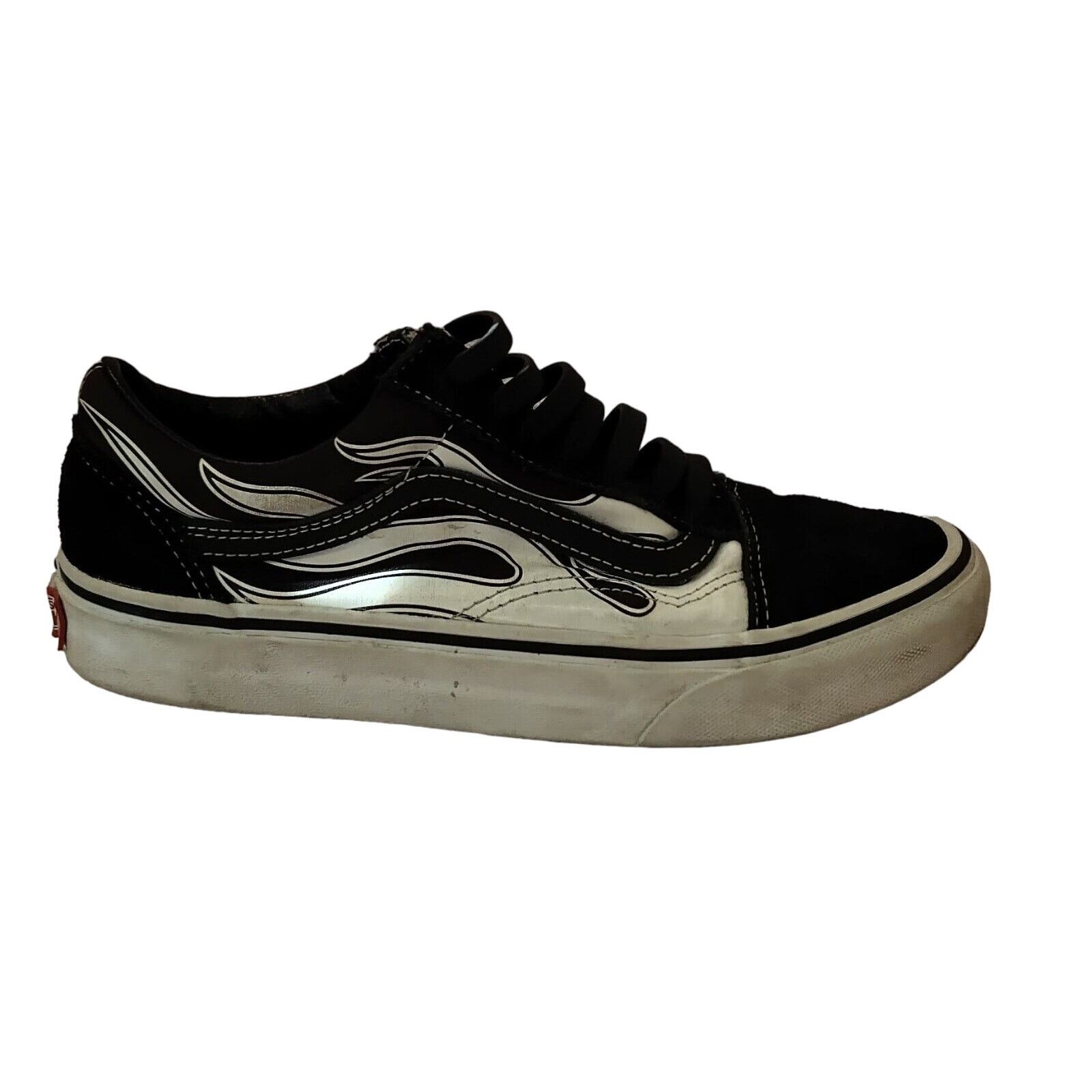 Vans Vans B/W Leather On Canvas Flames Skater Men’s Size US Men 5 Size US 5 / EU 37 - 5 Thumbnail