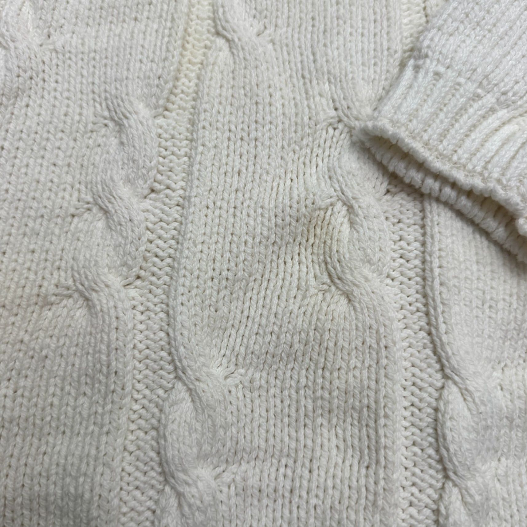 Vintage VINTAGE Partners 80s Cable Knit Sweater Womens Large Ivory Pullover Classic Size L / US 10 / IT 46 - 5 Thumbnail