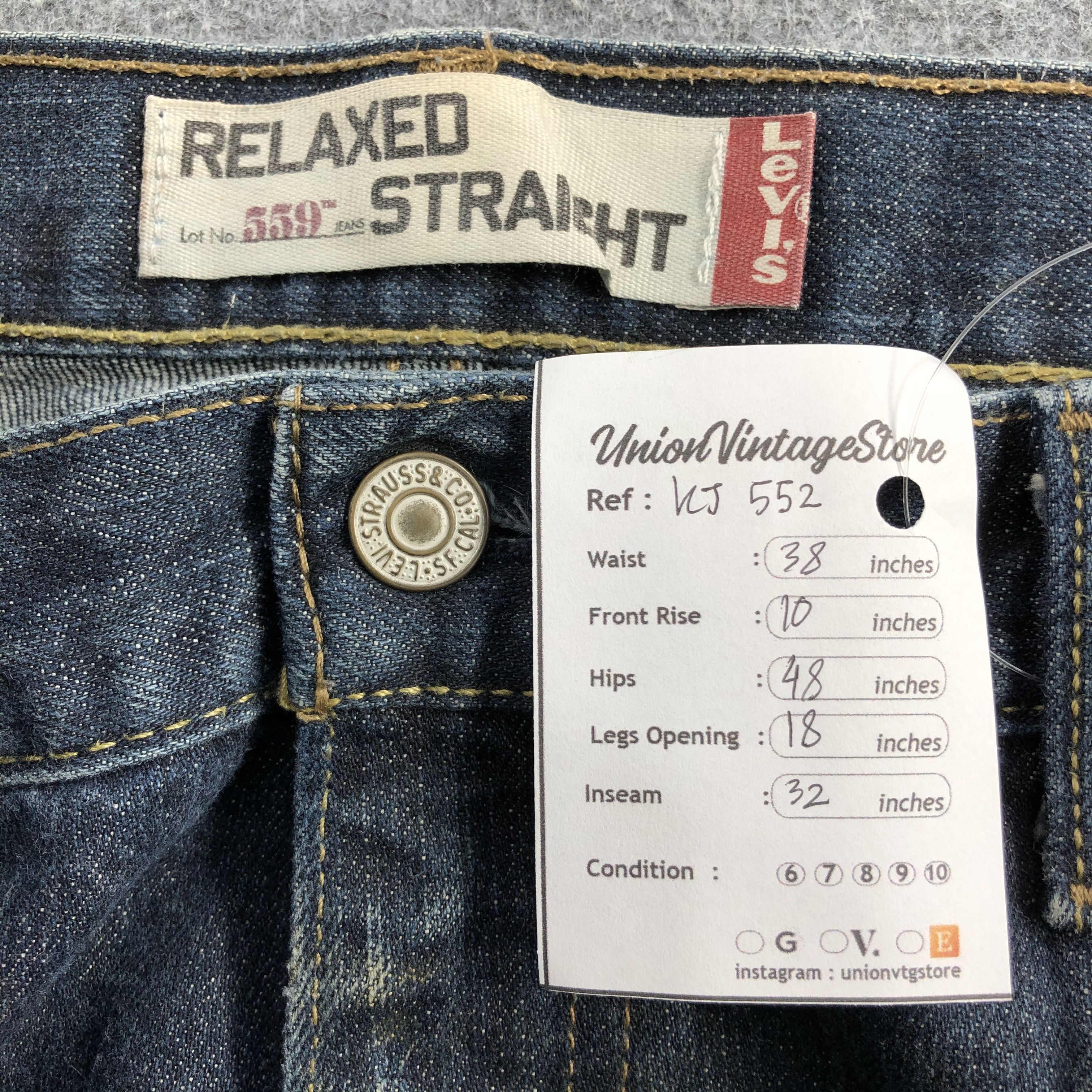 Levi's Vintage Levis 559 Jeans Straight Denim KJ552 Size US 36 / EU 52 - 13 Thumbnail