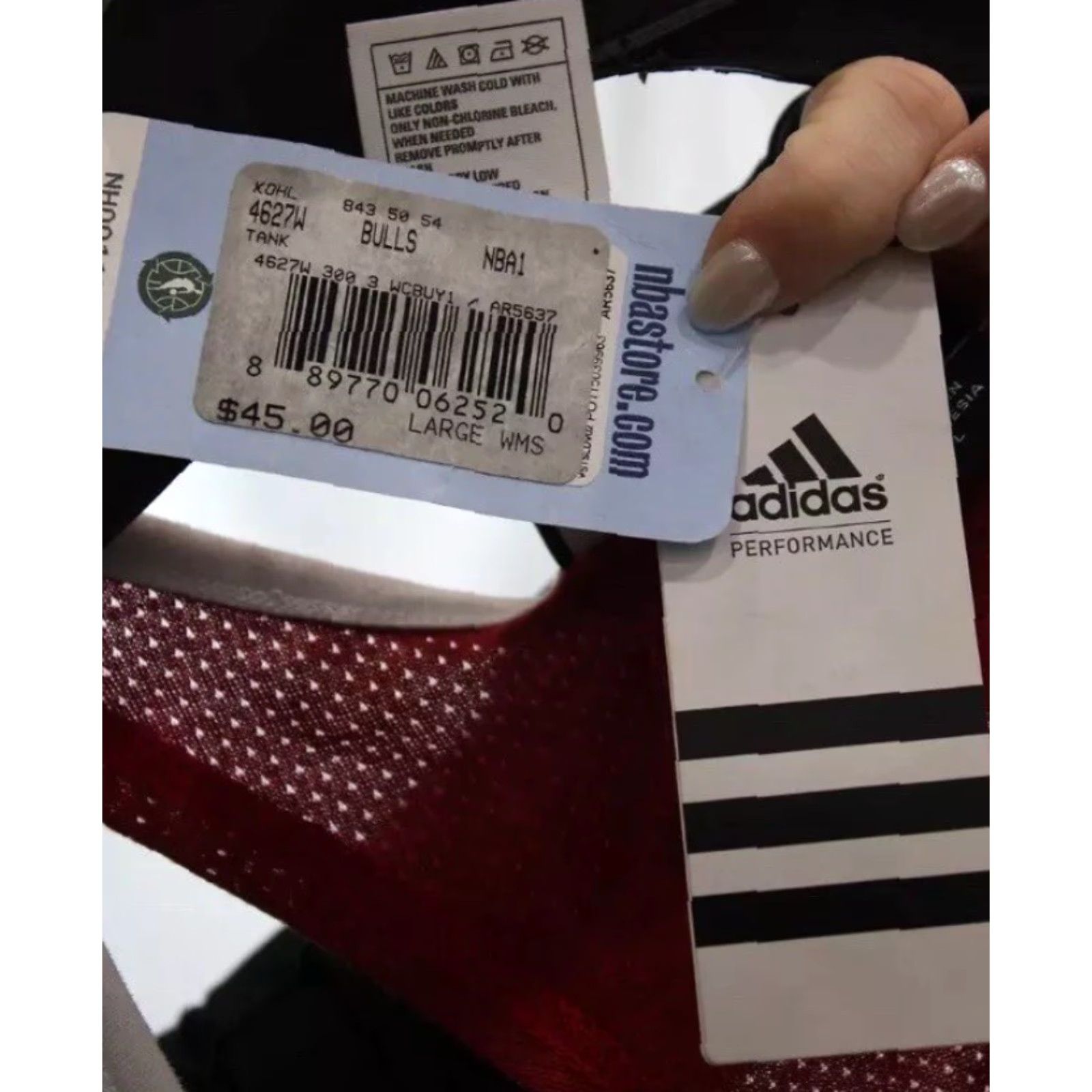 Adidas Adidas Performance NBA Bulls TankTop Women's Athletic Red SideSlit XL Size XL / US 12-14 / IT 48-50 - 3 Thumbnail