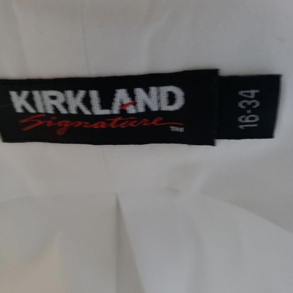 Kirkland Signature CT1059a Men's White Kirkland Shirt 16-34 Size 38R - 3 Thumbnail