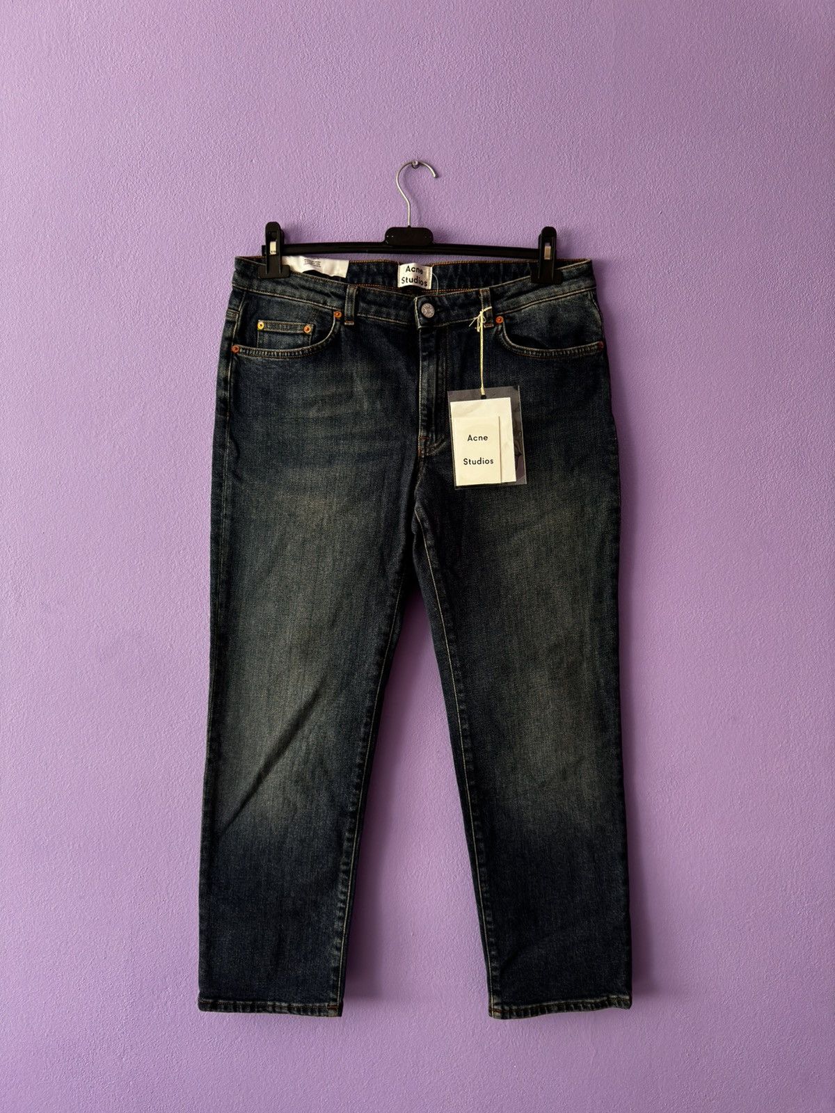 image of Acne Studios Row Str Vintage Denim Jeans New in Blue, Men's (Size 30)