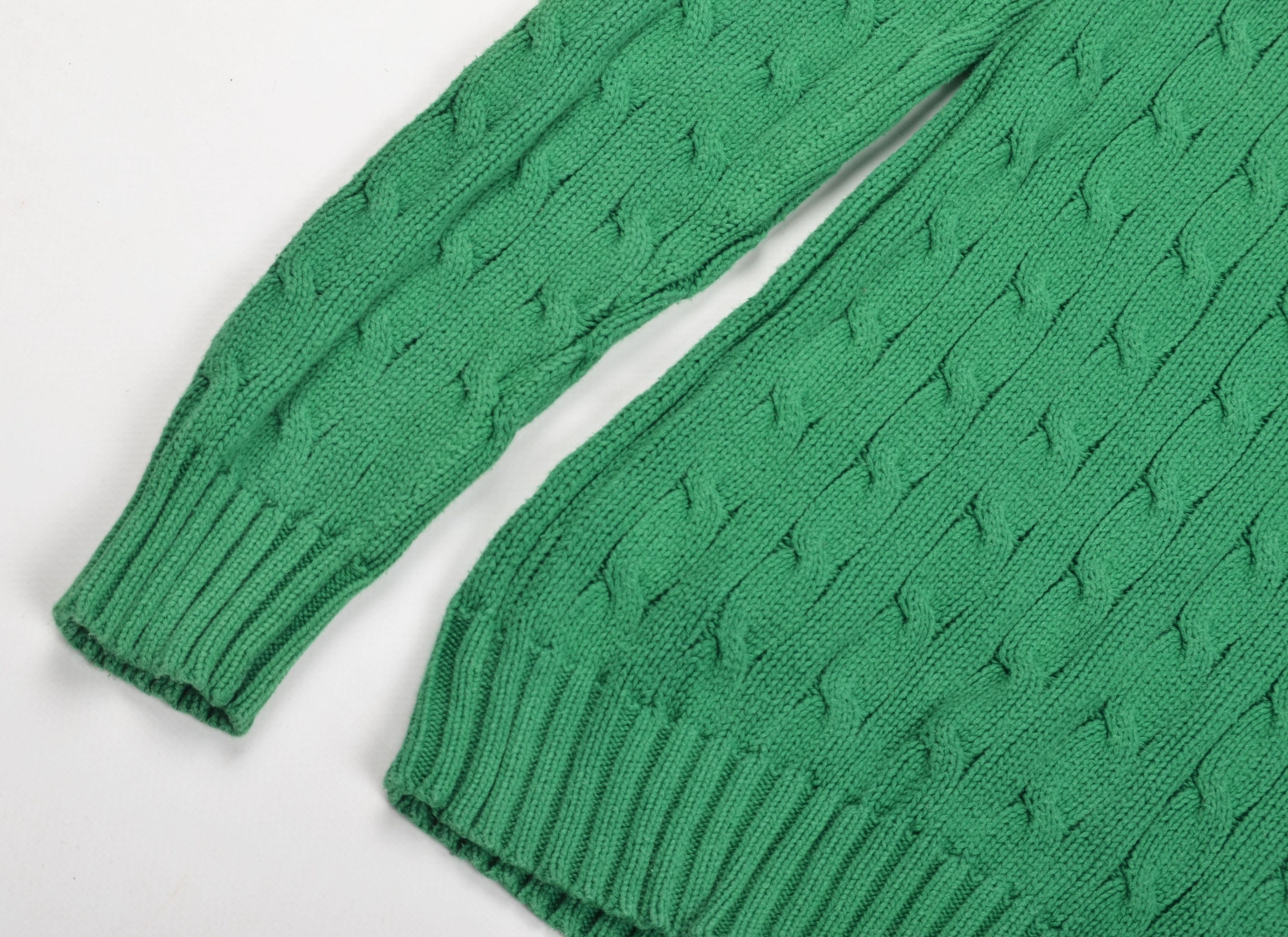 Polo Ralph Lauren Vintage Polo Ralph Lauren Chunky Knit V-Neck Jumper Size XS / US 0-2 / IT 36-38 - 6 Thumbnail