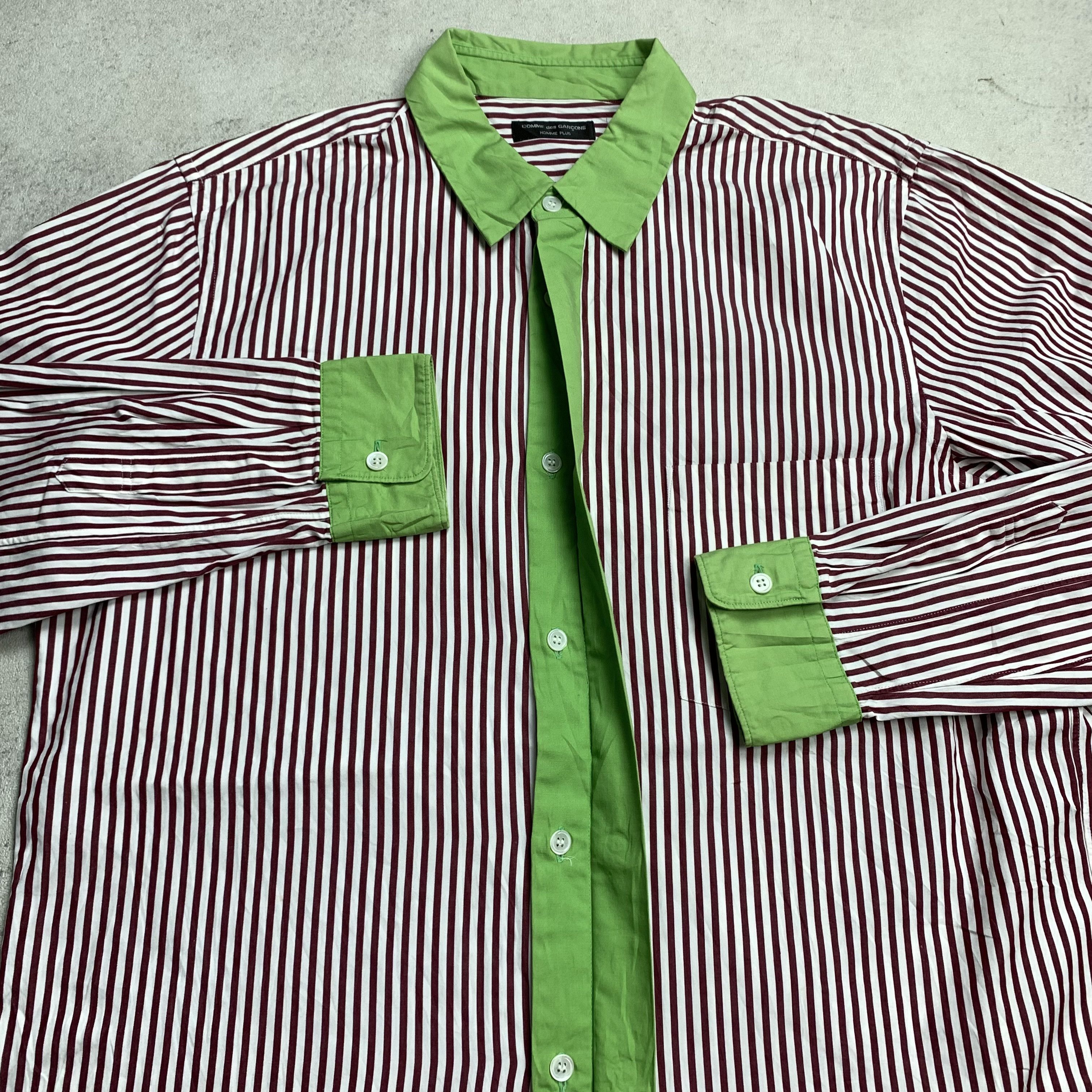 Comme des Garcons Comme Des Garcons Homme Plus CDG Striped Button Up Shirt Size US L / EU 52-54 / 3 - 4 Thumbnail