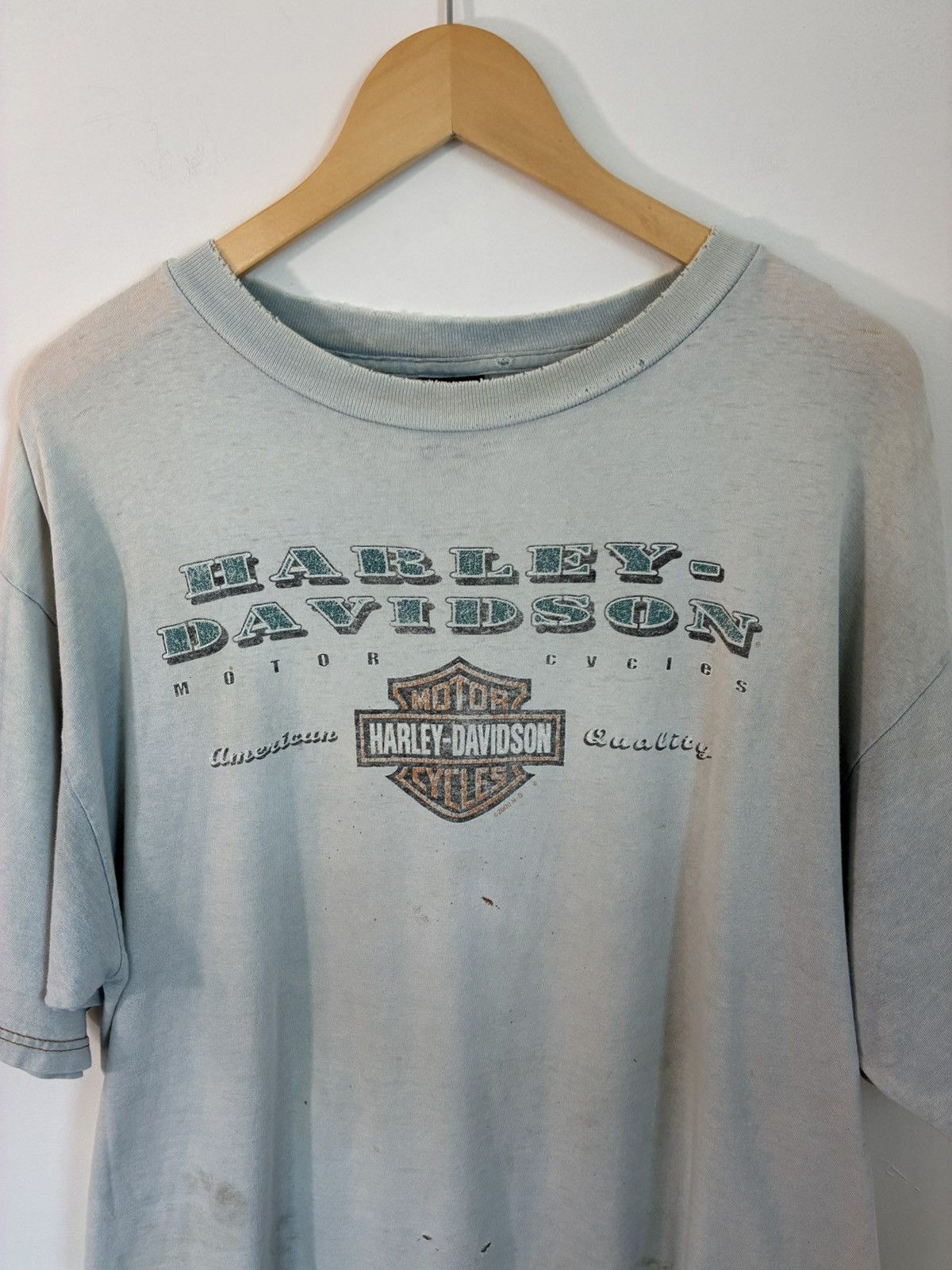 Harley Davidson Thrashed Sun Faded Harley Davidson Florida Biker Tee Size US XL / EU 56 / 4 - 3 Thumbnail