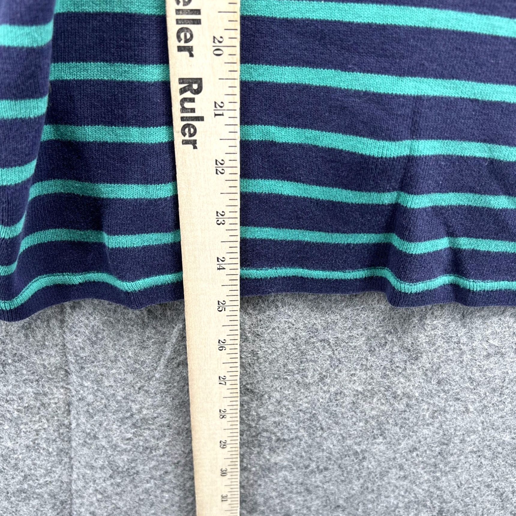 Vintage VINTAGE LL Bean Shirt Women XL Blue Striped Fleece Knit Top Regular Size XL / US 12-14 / IT 48-50 - 5 Thumbnail