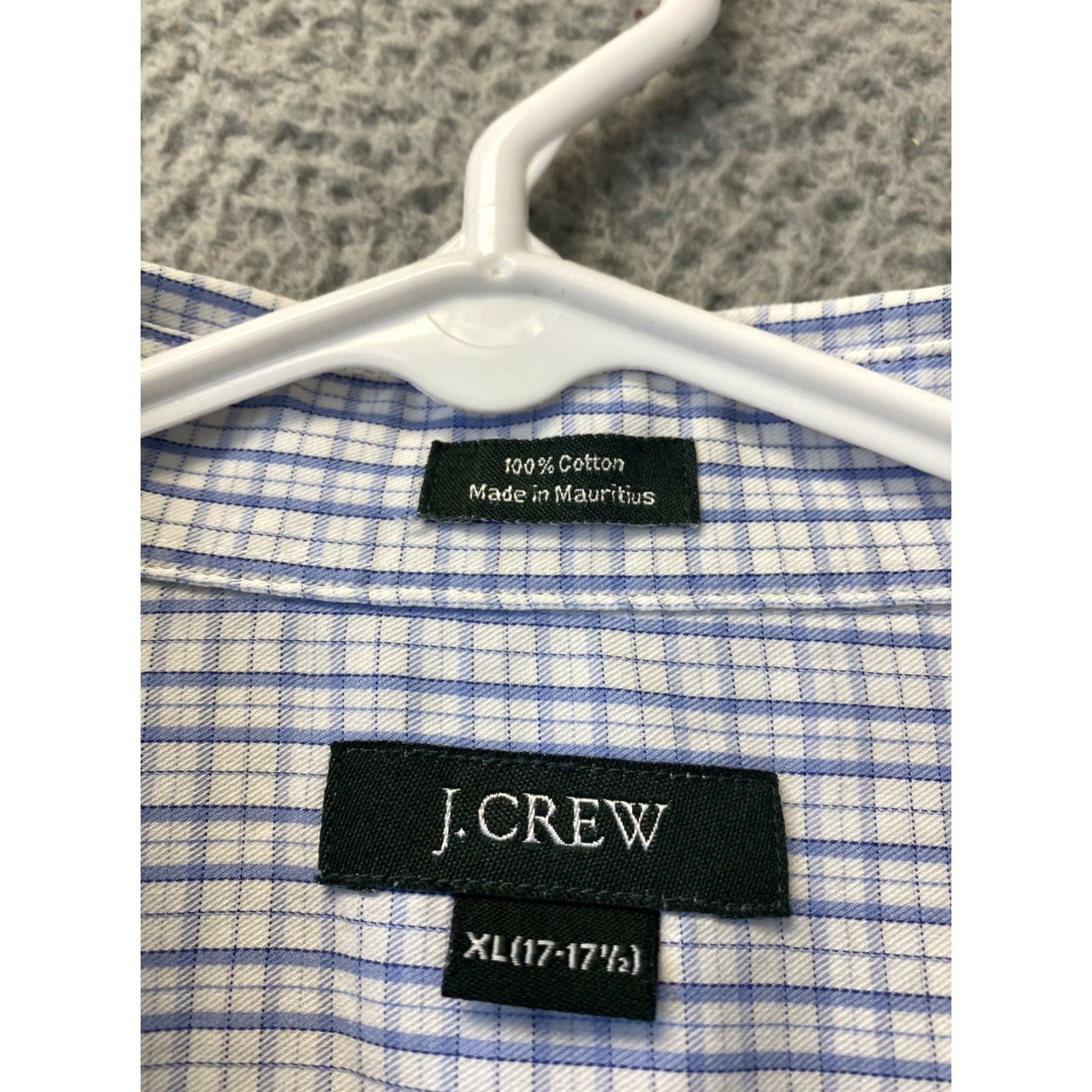 J.Crew J.CREW Button-Up Shirt Mens XL 17-17.5 Blue Check Plaid Casual / 108-31 Size US XL / EU 56 / 4 - 4 Thumbnail