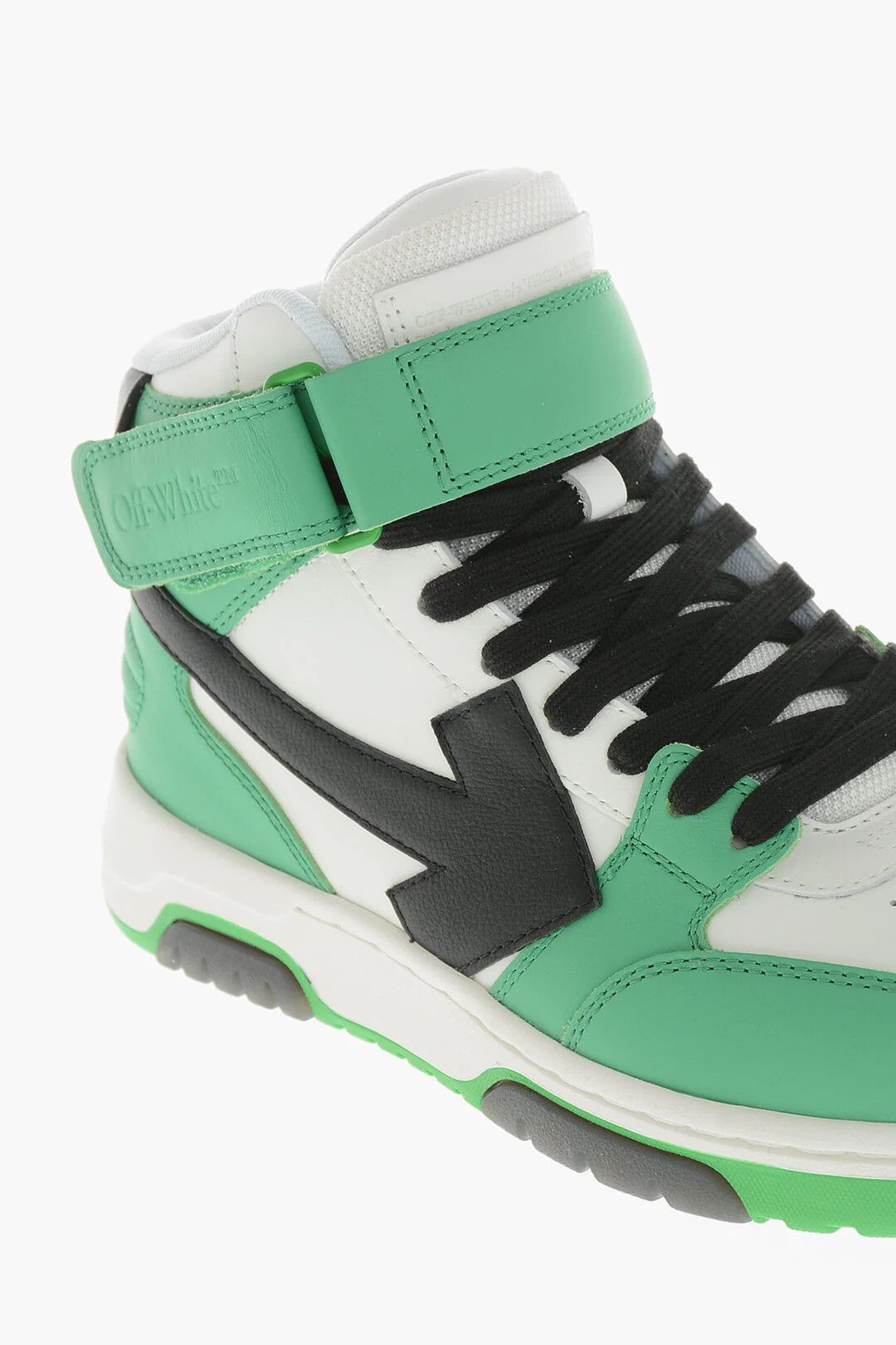 Off-White og1mm0426 Hi-Top Color-Block Leather Sneakers in Multicolor Size US 8 / EU 41 - 4 Thumbnail