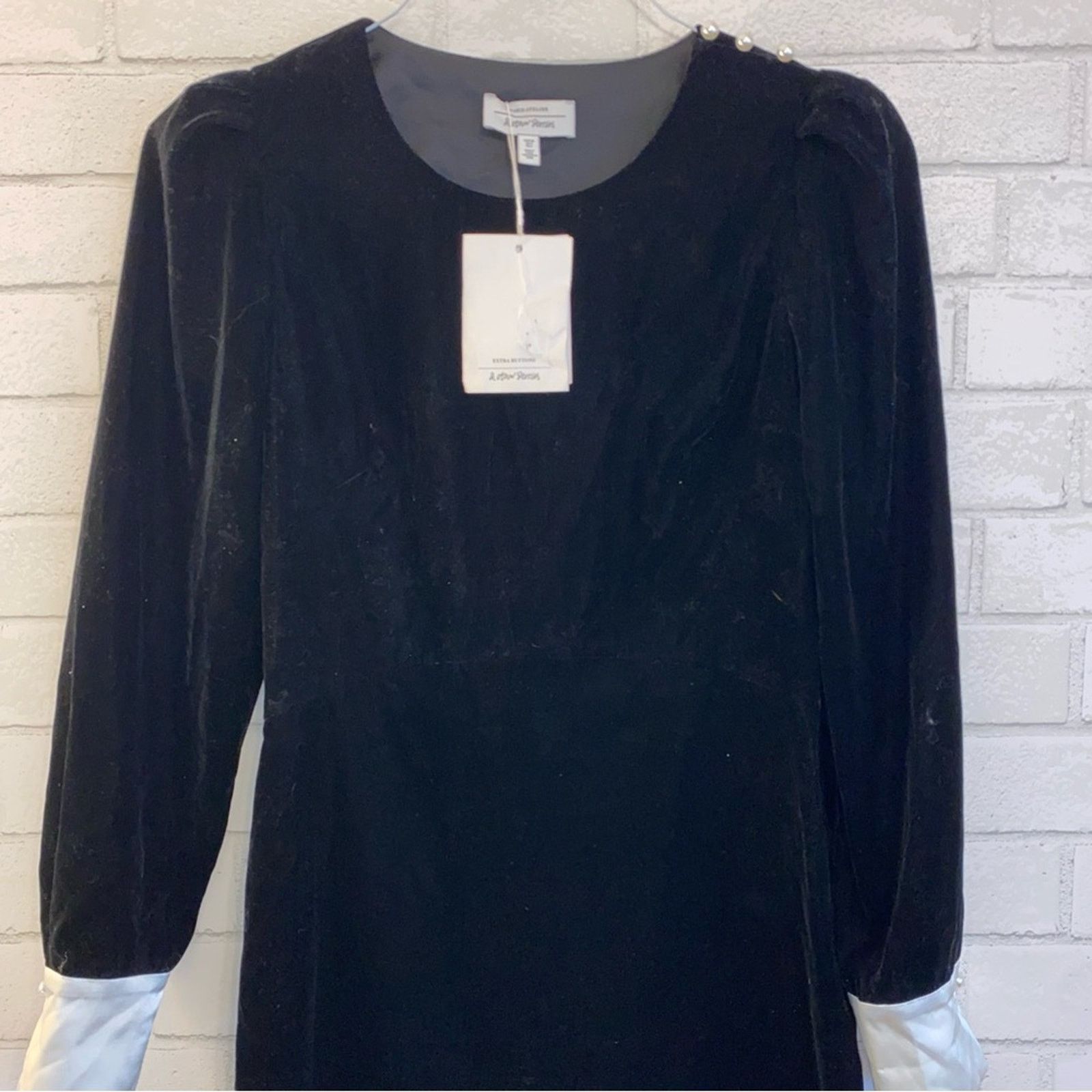 & Other Stories NEW & Other Stories Paris Atelier Velvet Cuff Dress XS NWT Size XS / US 0-2 / IT 36-38 - 6 Thumbnail