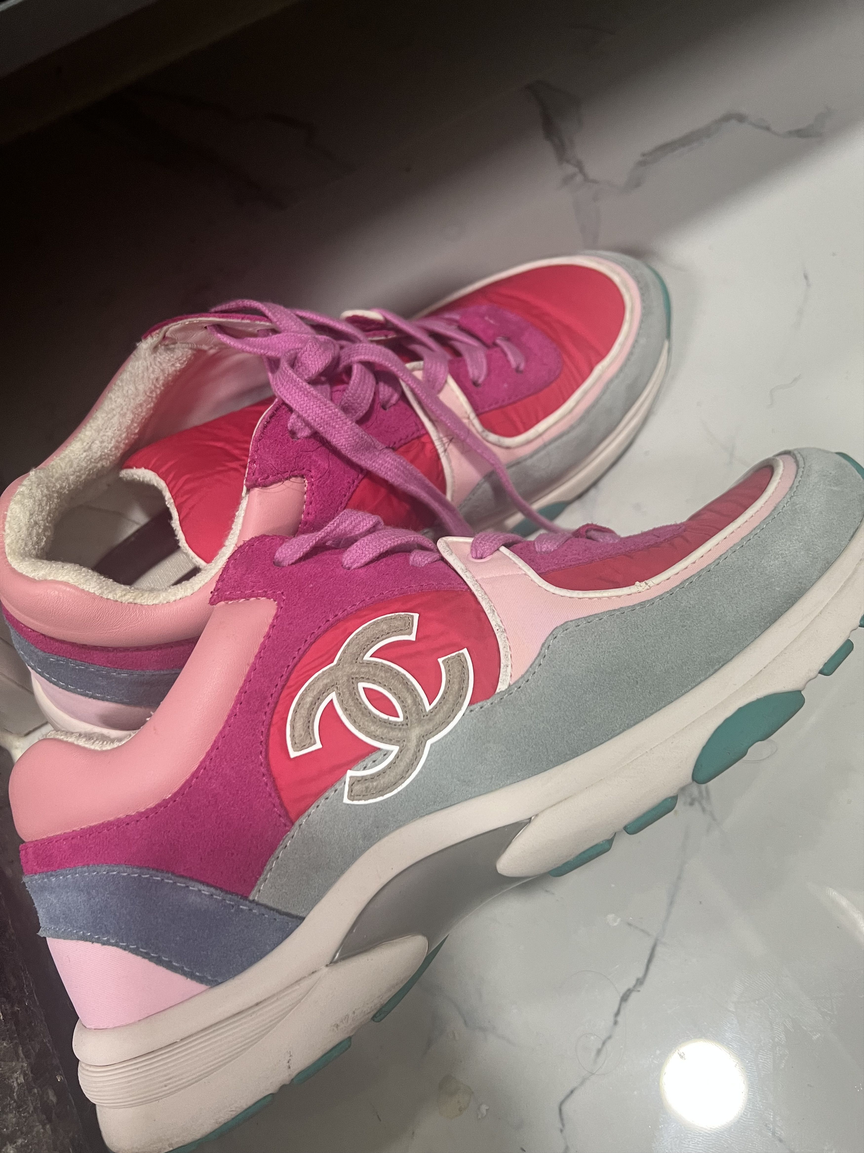 Chanel Chanel CC Trainers Pink Size US 11 / IT 41 - 1 Thumbnail