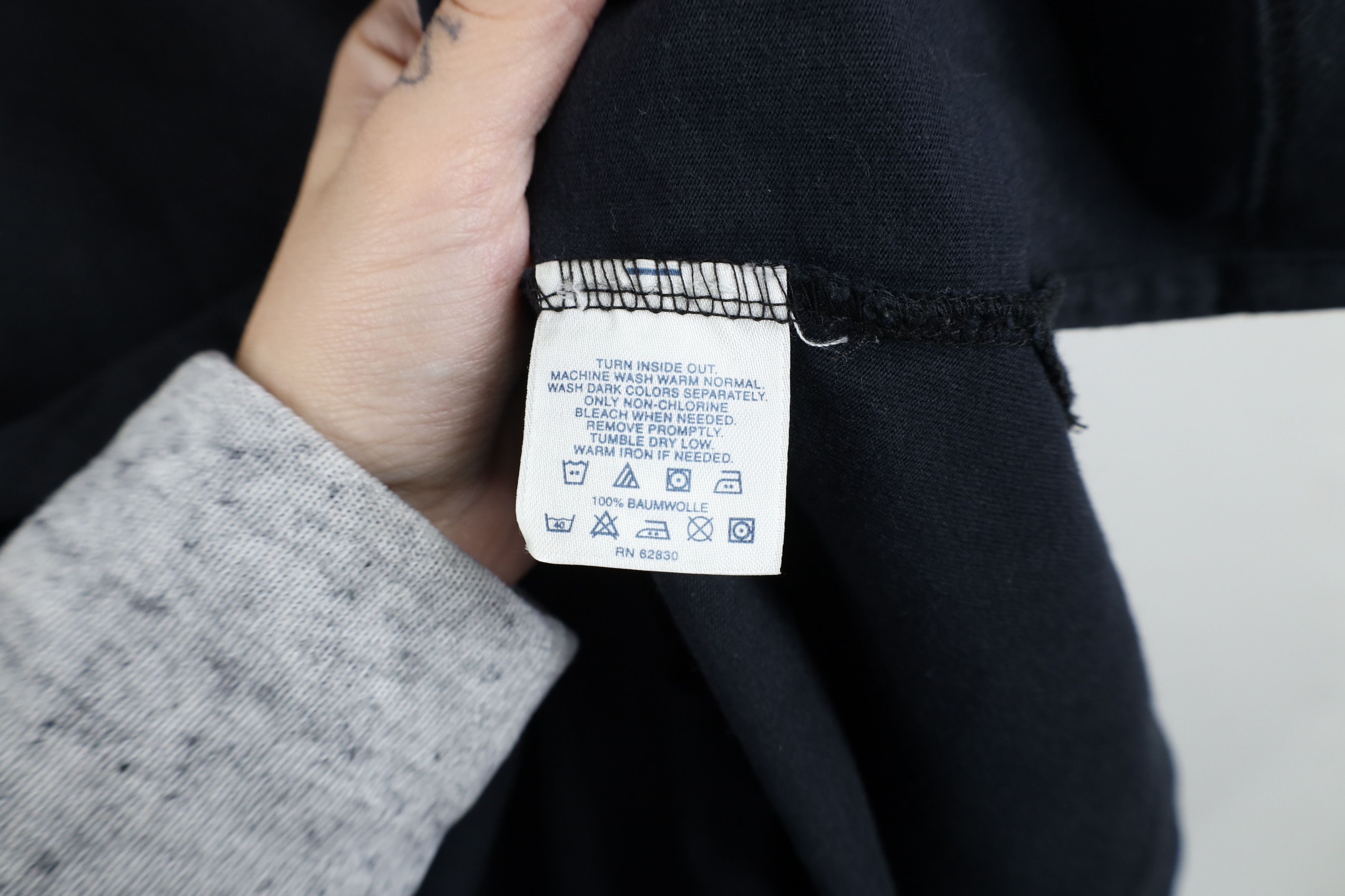 Lands' End × Vintage Vintage 90s Lands End Blank Cotton Short Sleeve T-Shirt Blue Size 3XL / US 20-22 - 7 Thumbnail