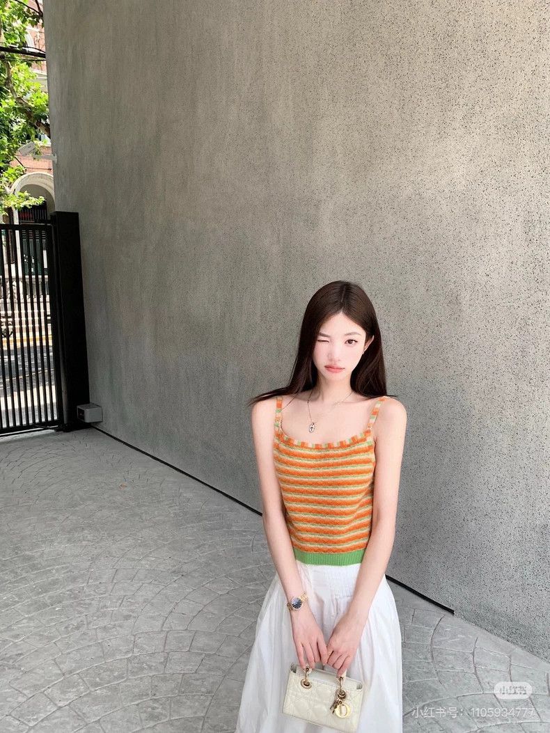 Chanel Chanel Orange cashmere striped vest Size XS / US 0-2 / IT 36-38 - 7 Thumbnail