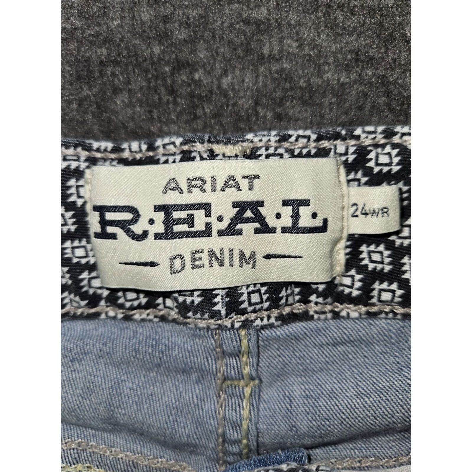 Ariat Ariat Real Regina Bootcut Jeans Women's 24W High Rise Blue Frayed Western Jeans 32in inseam Plus Womens Size 42" / US 20 - 2 Thumbnail