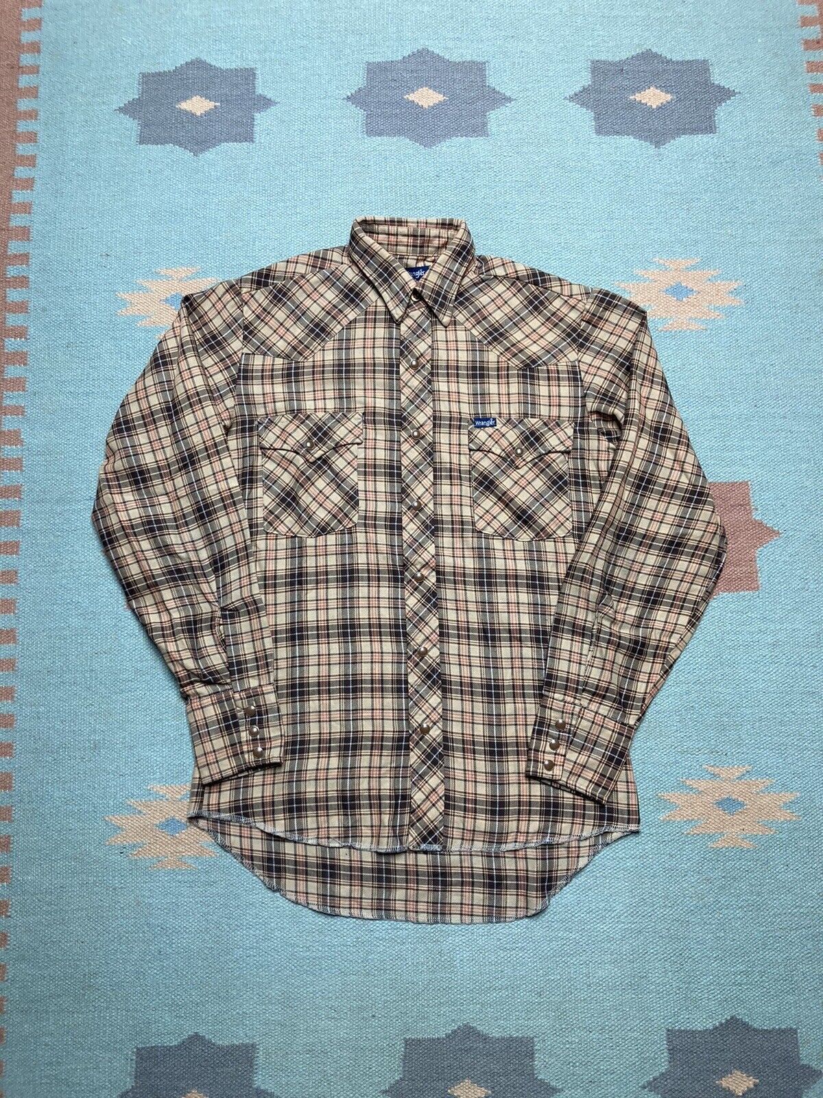 Vintage Oversized Wrangler Pearl Snap Flannel main image 0