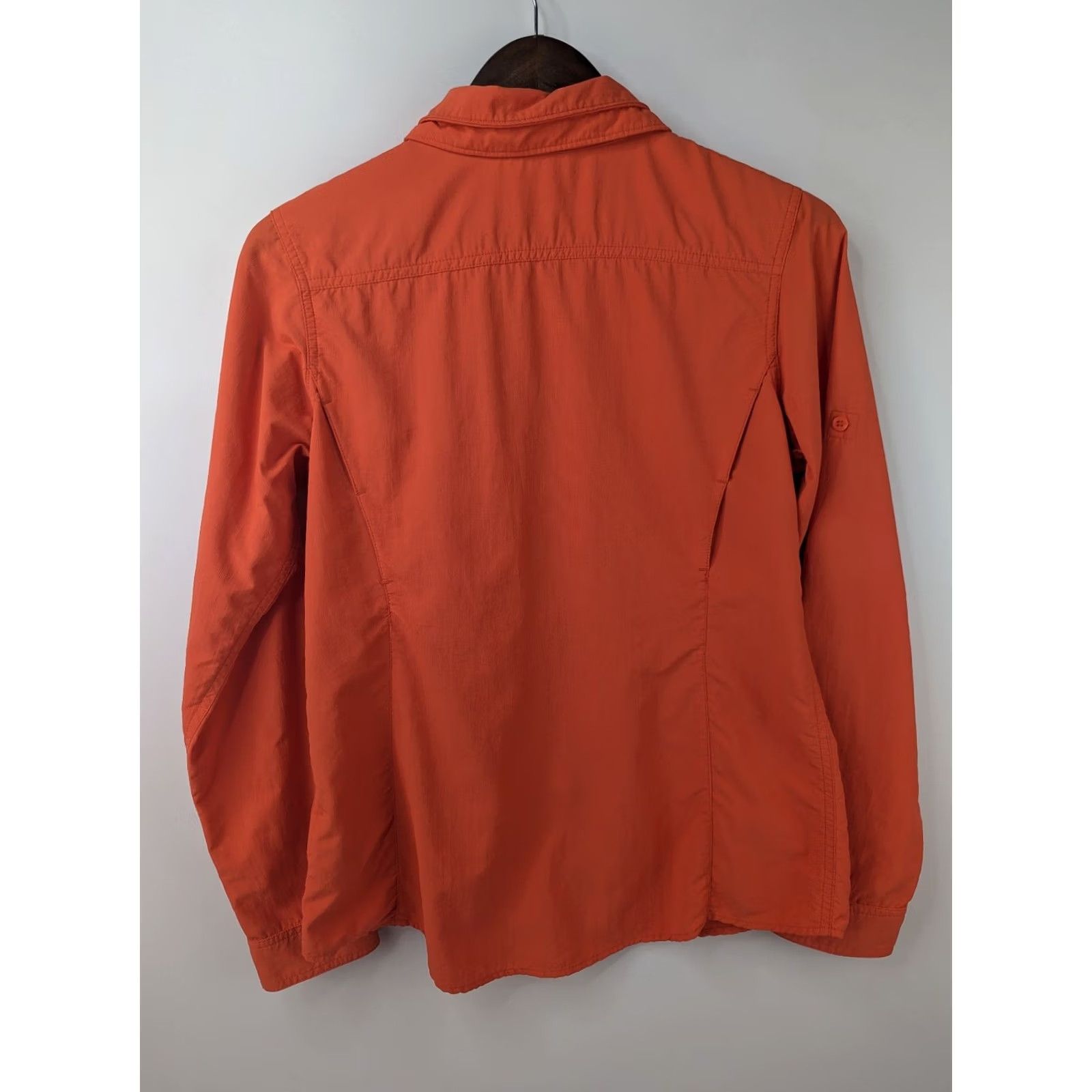 Vintage Columbia Button-Up Shirt Womens Medium Neon Orange Hiking Insect Blocker Casual Breathing Summer Spring Size M / US 6-8 / IT 42-44 - 4 Thumbnail