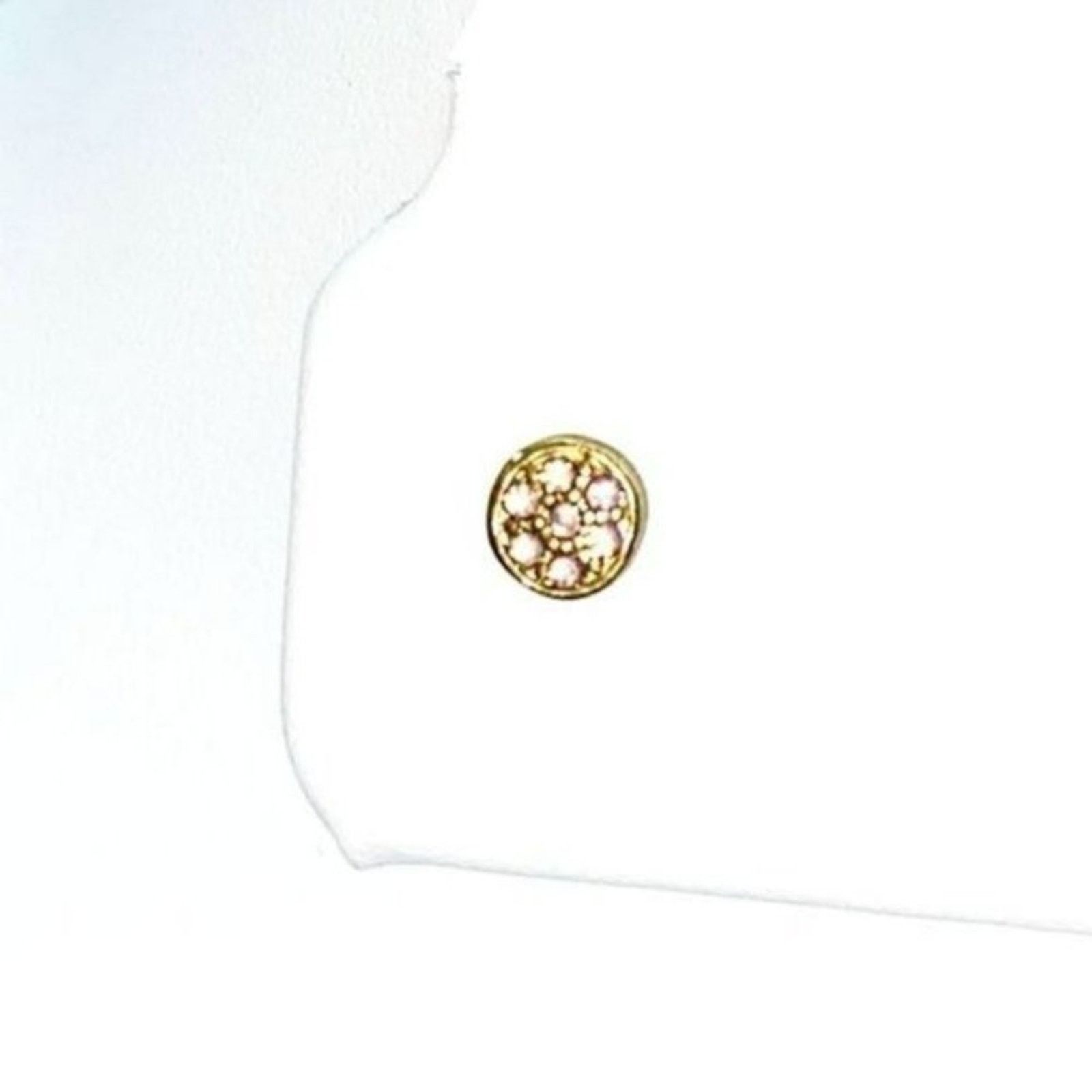 Handmade Gold-Tone Lavender Purple Rhinestone Stud Earrings Size ONE SIZE - 4 Thumbnail