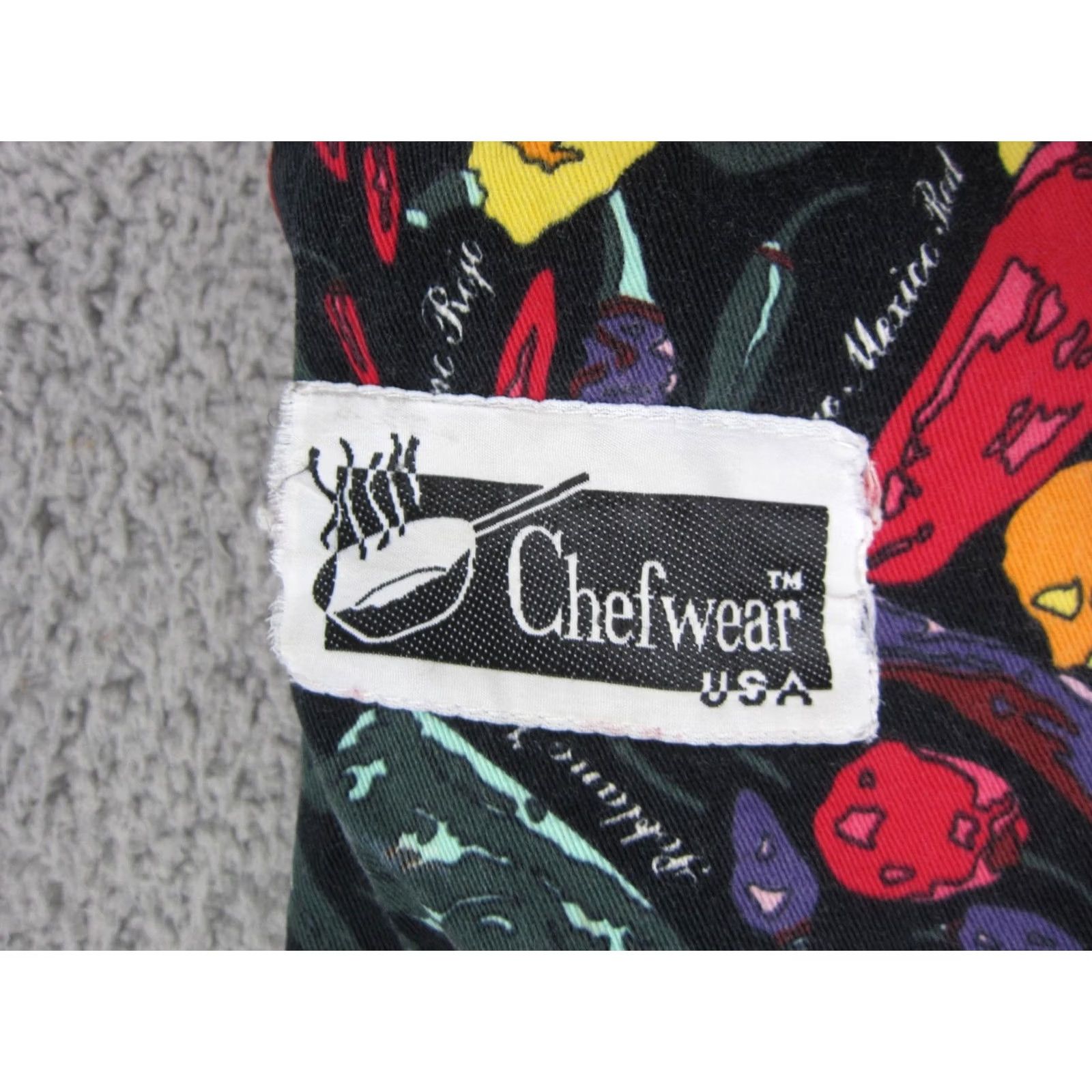Vintage VINTAGE Chefwear Pants Mens XL Black Chili Pepper Baggy USA Size US 36 / EU 52 - 3 Thumbnail