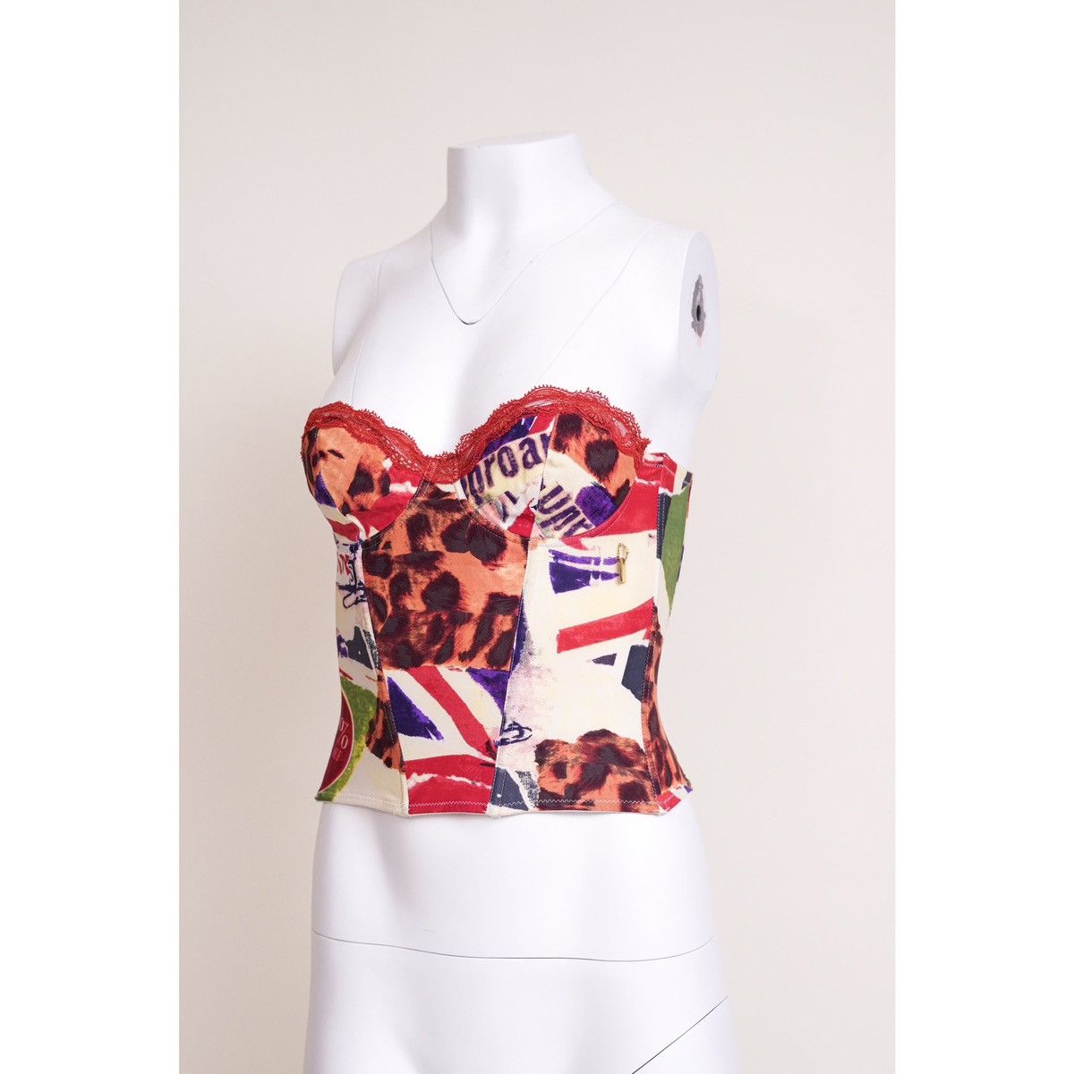 Dior Christian Dior S/S 2003 “Victim” Print Bustier Top Size XXS / US 00 / IT 34 - 4 Thumbnail
